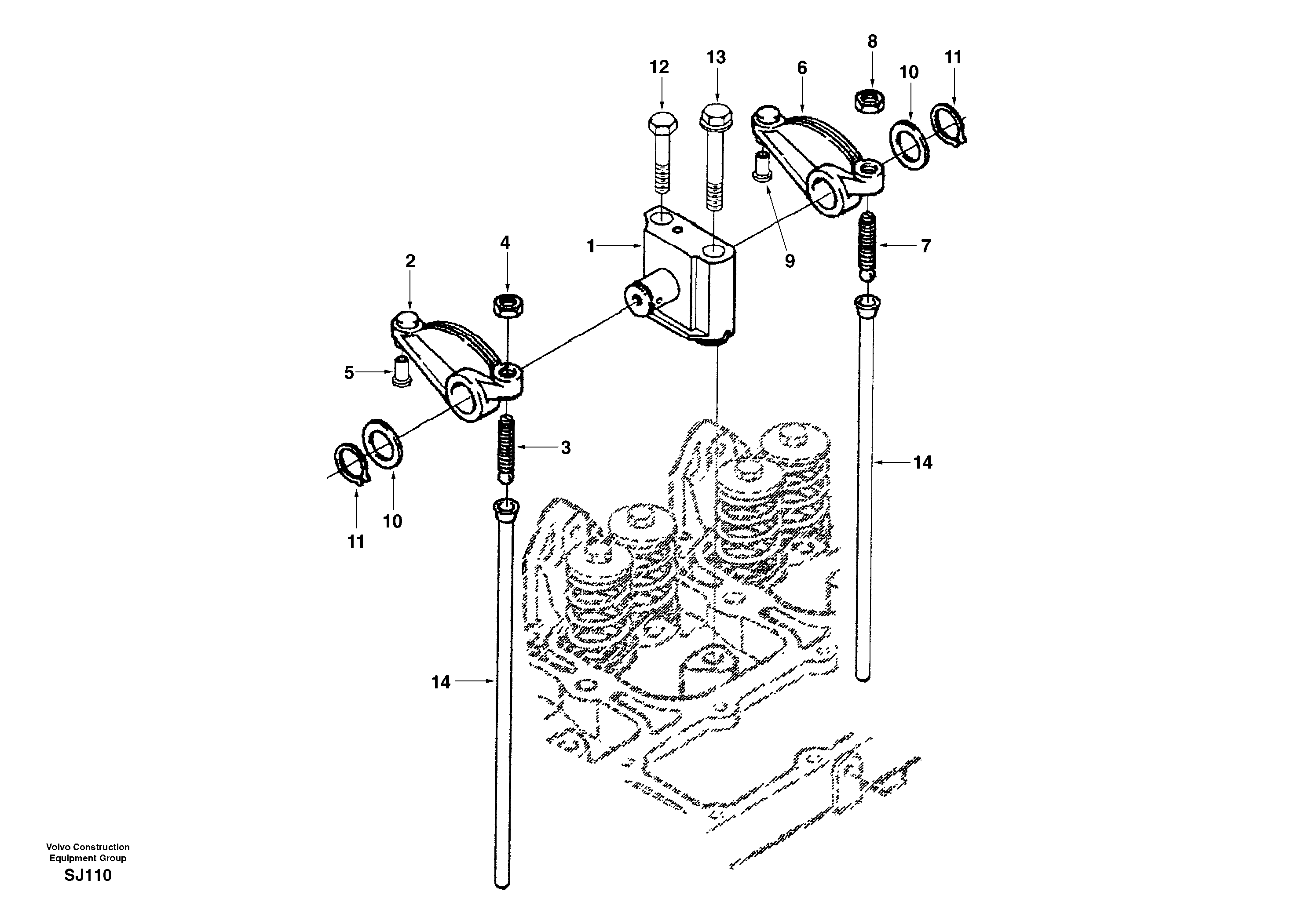 Rocker arm — volvo parts diagram