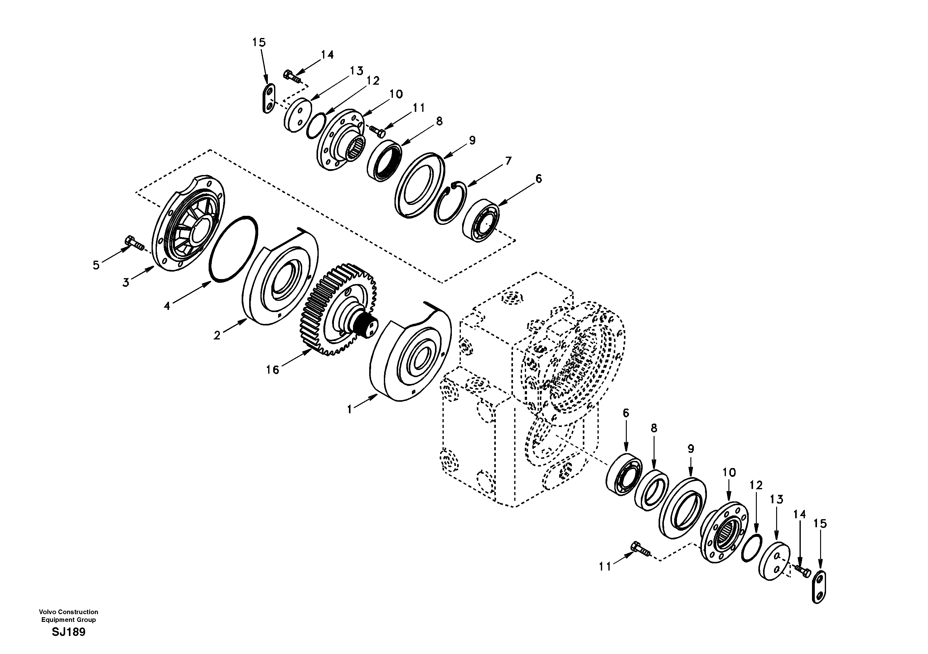Output gear — volvo parts diagram