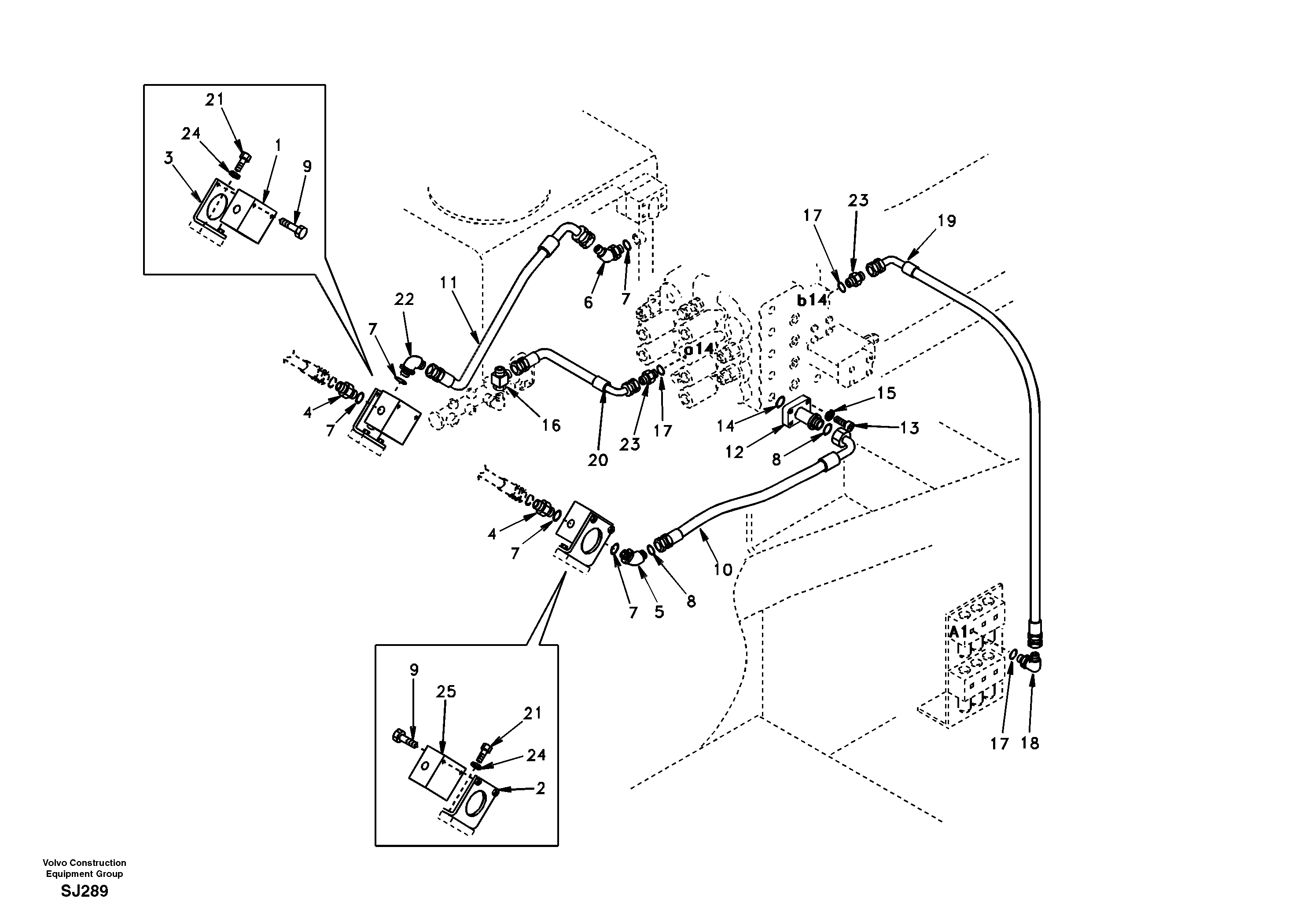 Working hydraulic, hammer and shear for upper  SER NO 3001-3030 — volvo parts diagram