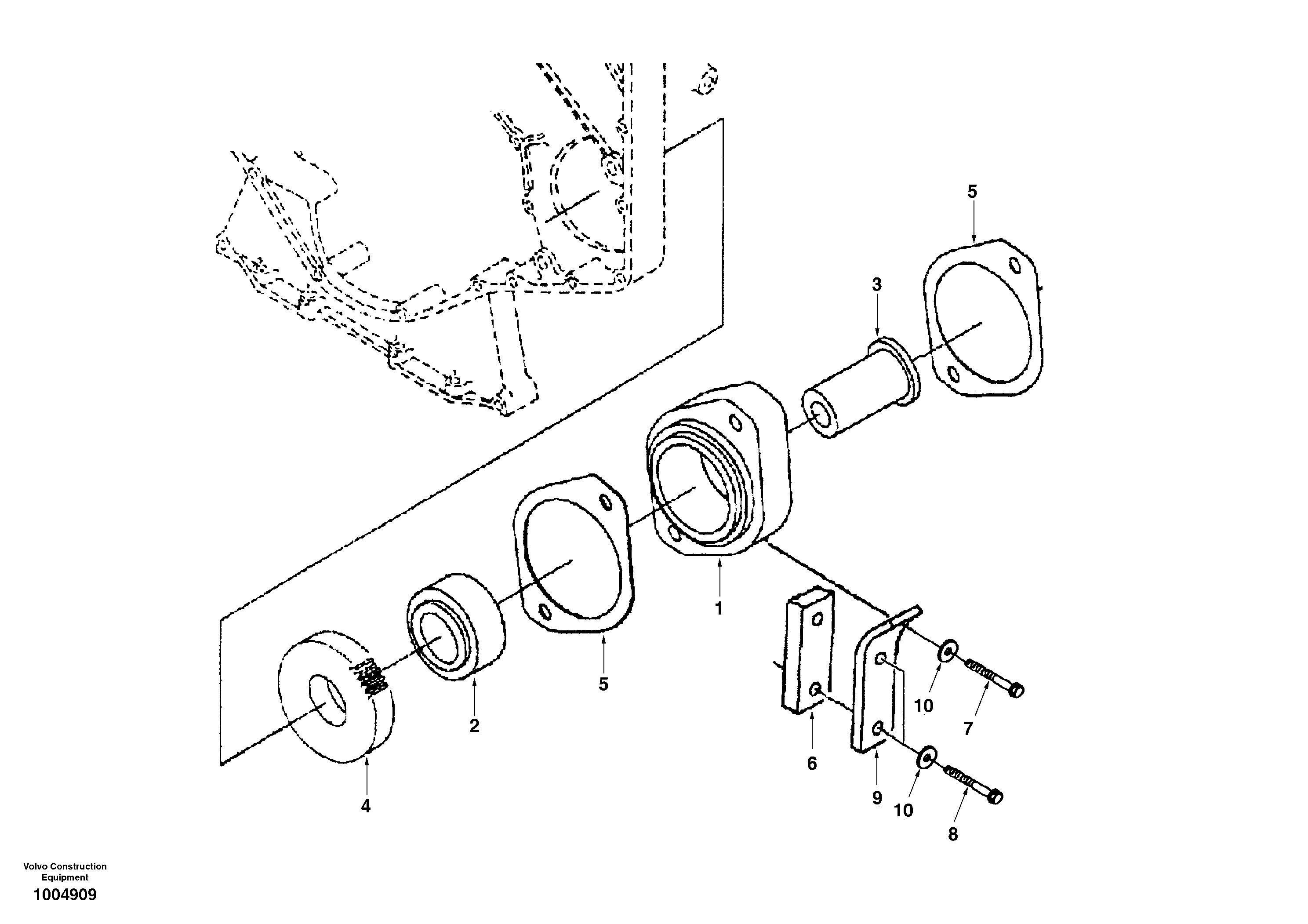 Pump drive power take-off — volvo parts diagram