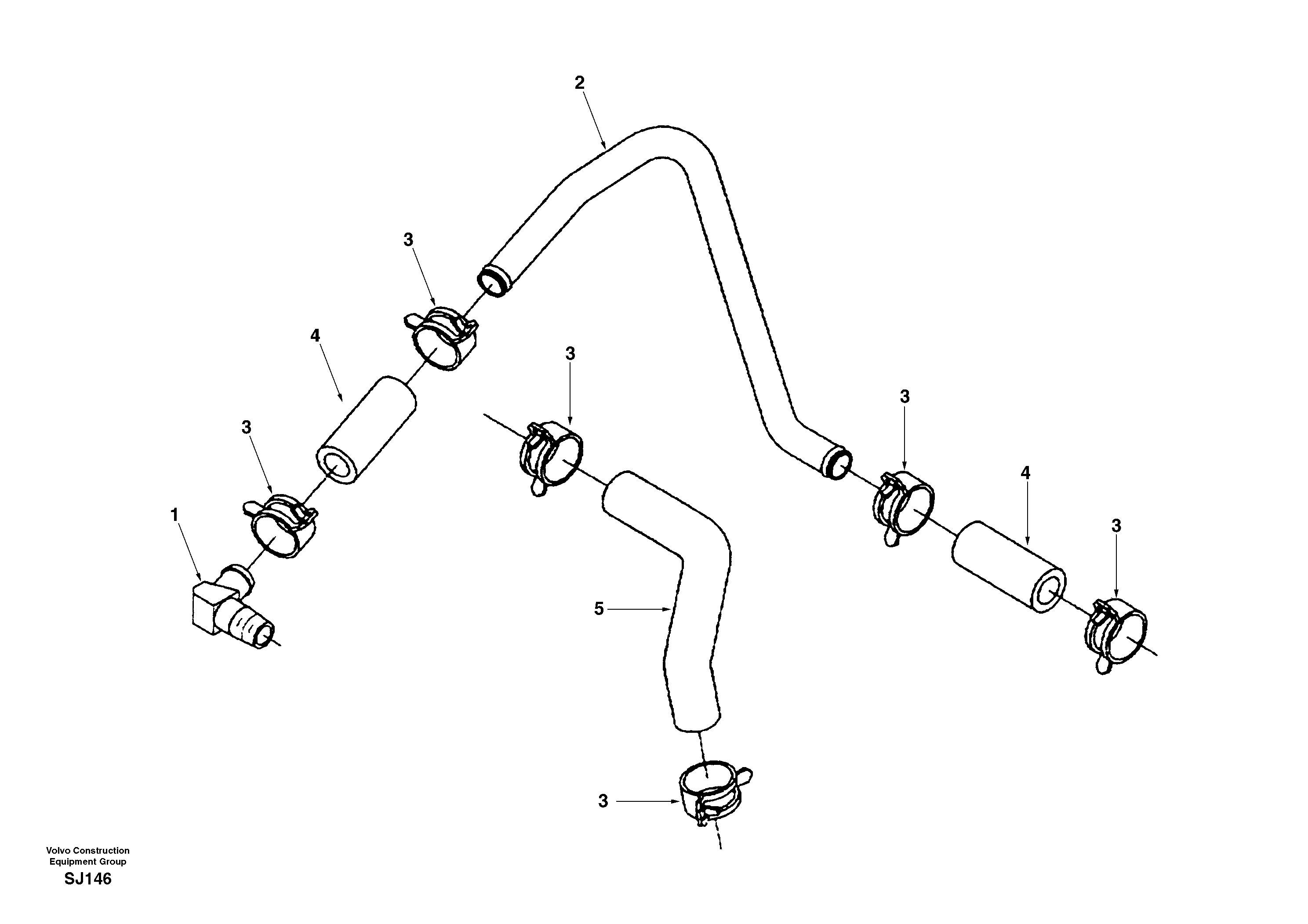 Charge air cooler, plumbing — volvo parts diagram