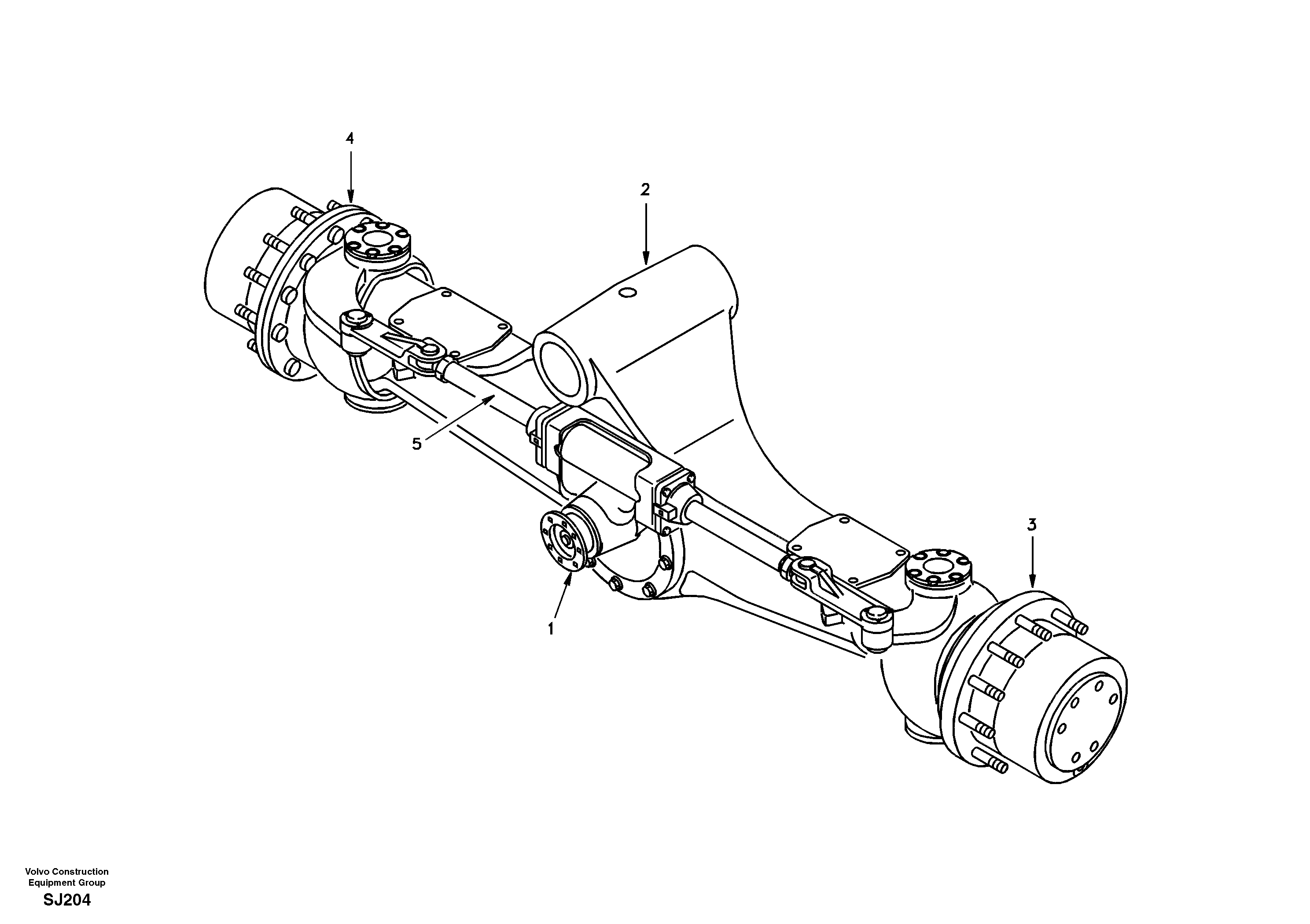 Axle, front — volvo parts diagram