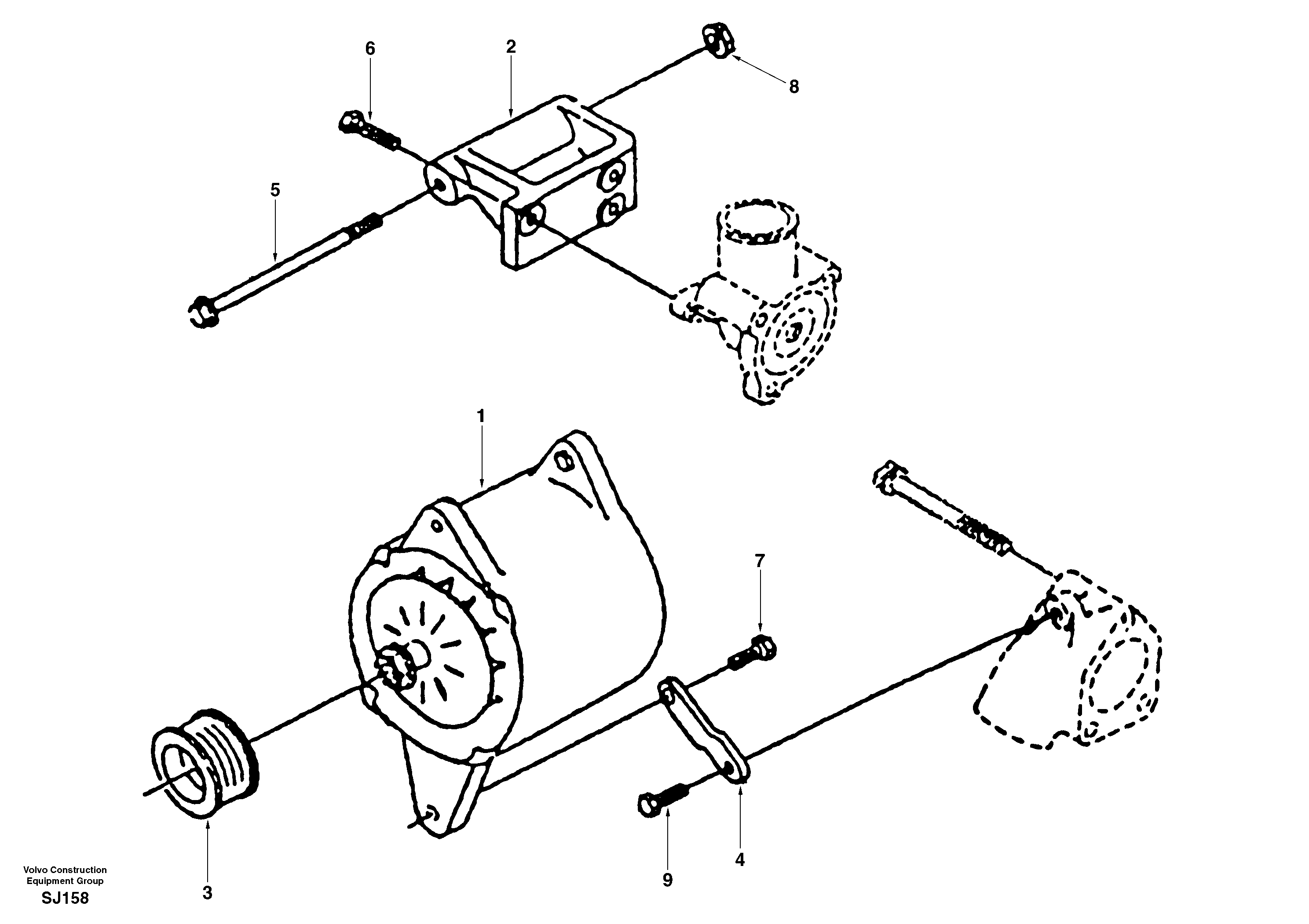 Alternator with assembling details  EK04B002 USA/EUROPE,STD — volvo parts diagram