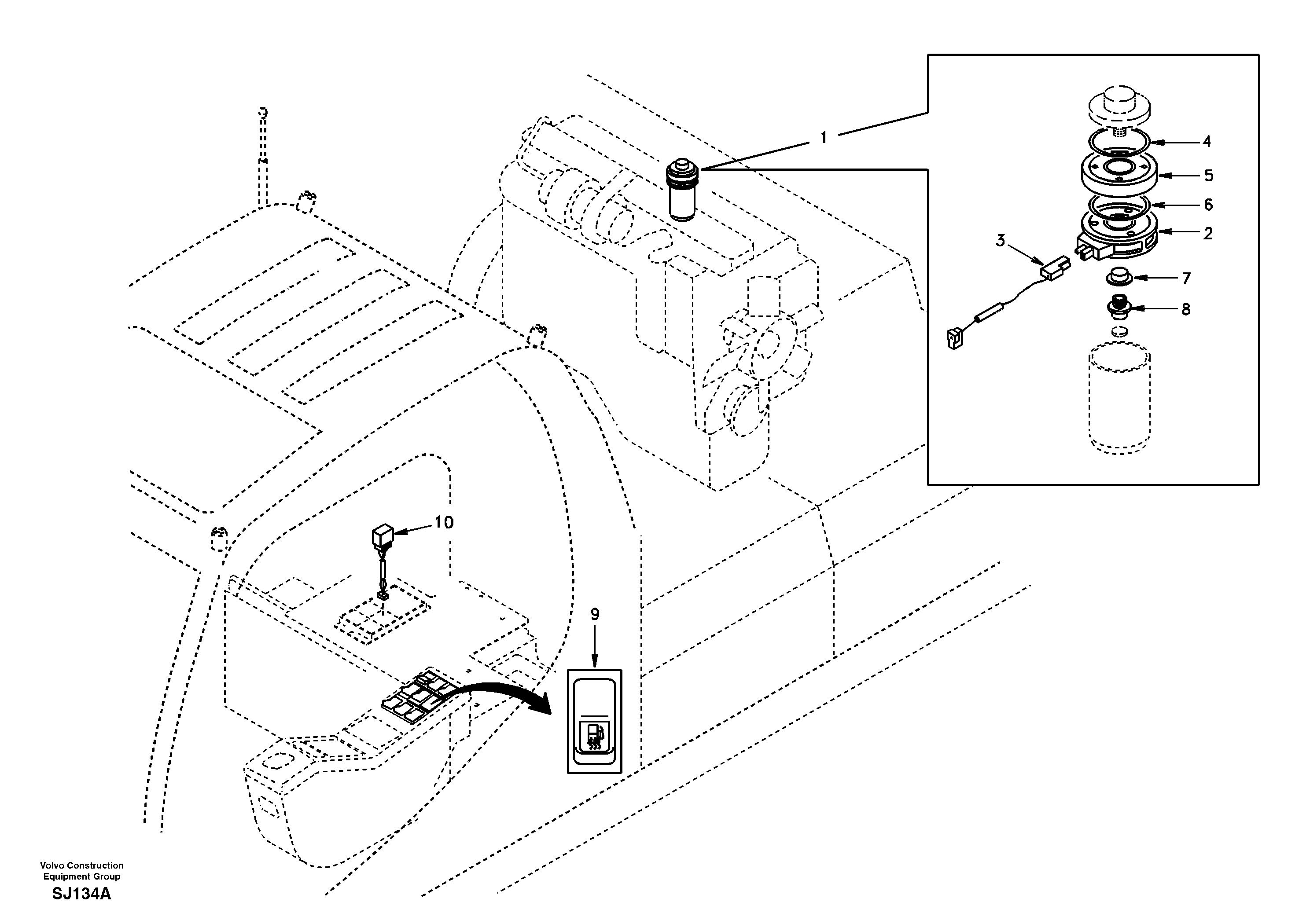 Fuel line, fuel heater — volvo parts diagram