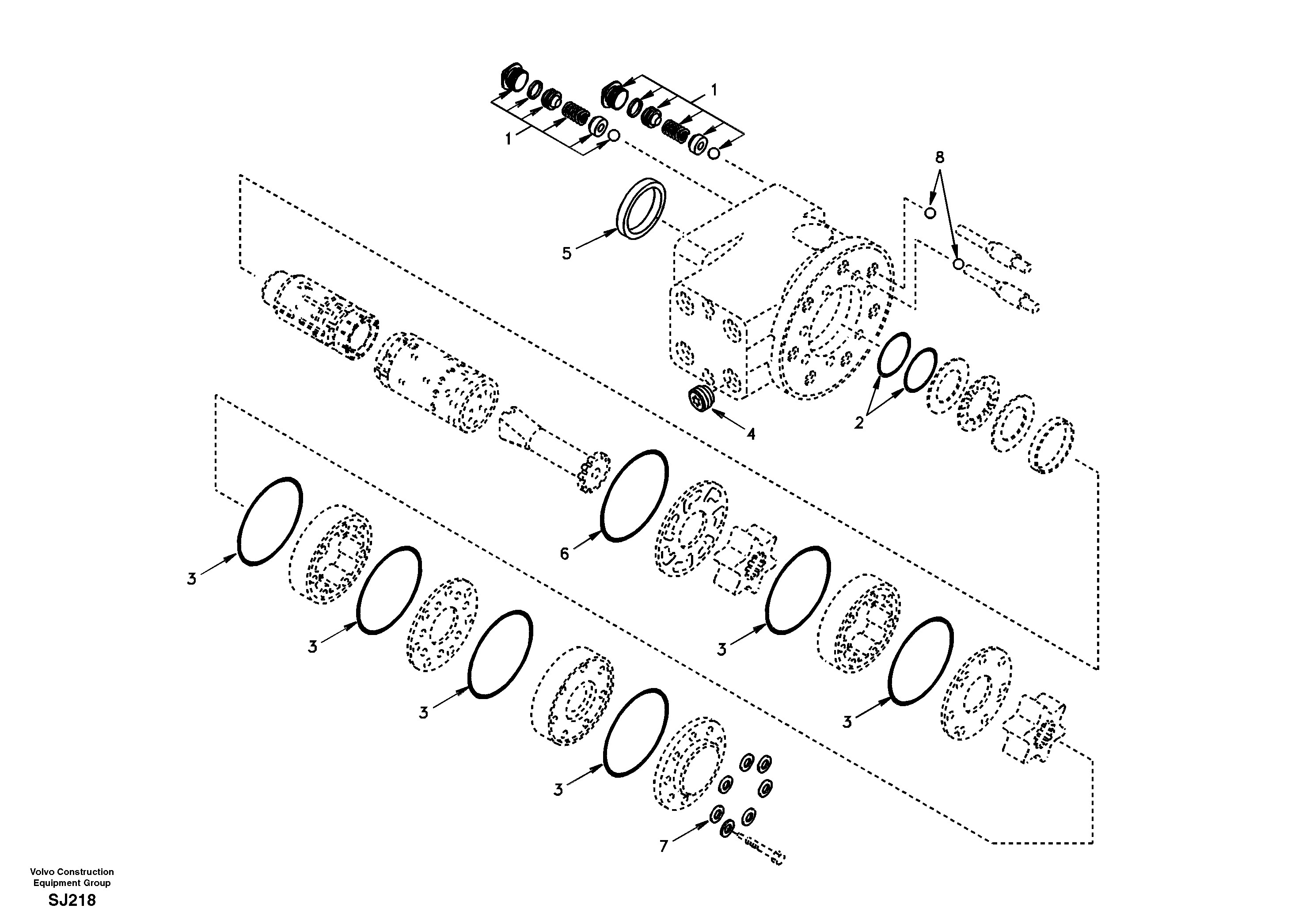 Steering unit — volvo parts diagram