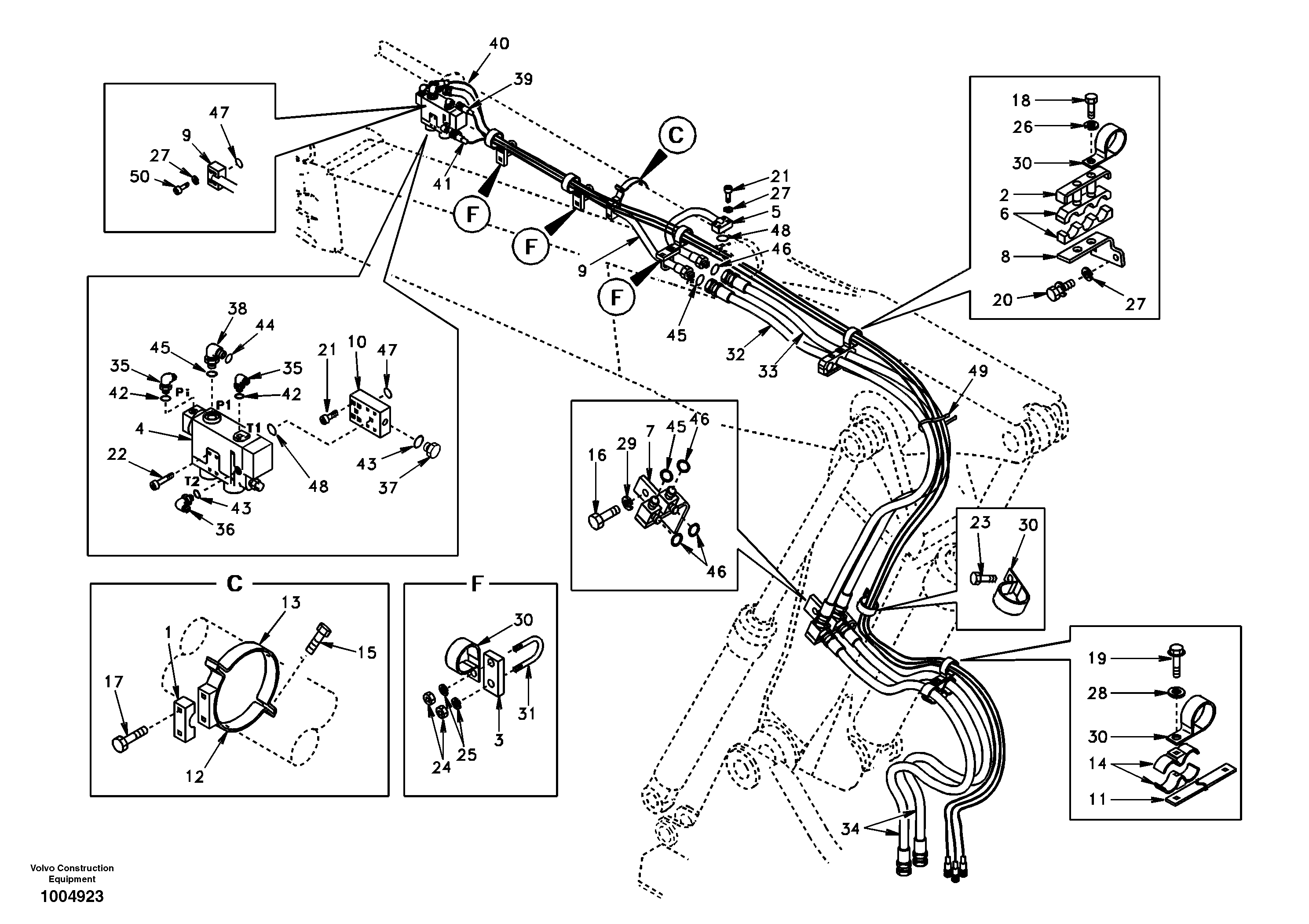Working hydraulic, dipper arm rupture and adjustable boom  8277935 SER NO 3067- — volvo parts diagram