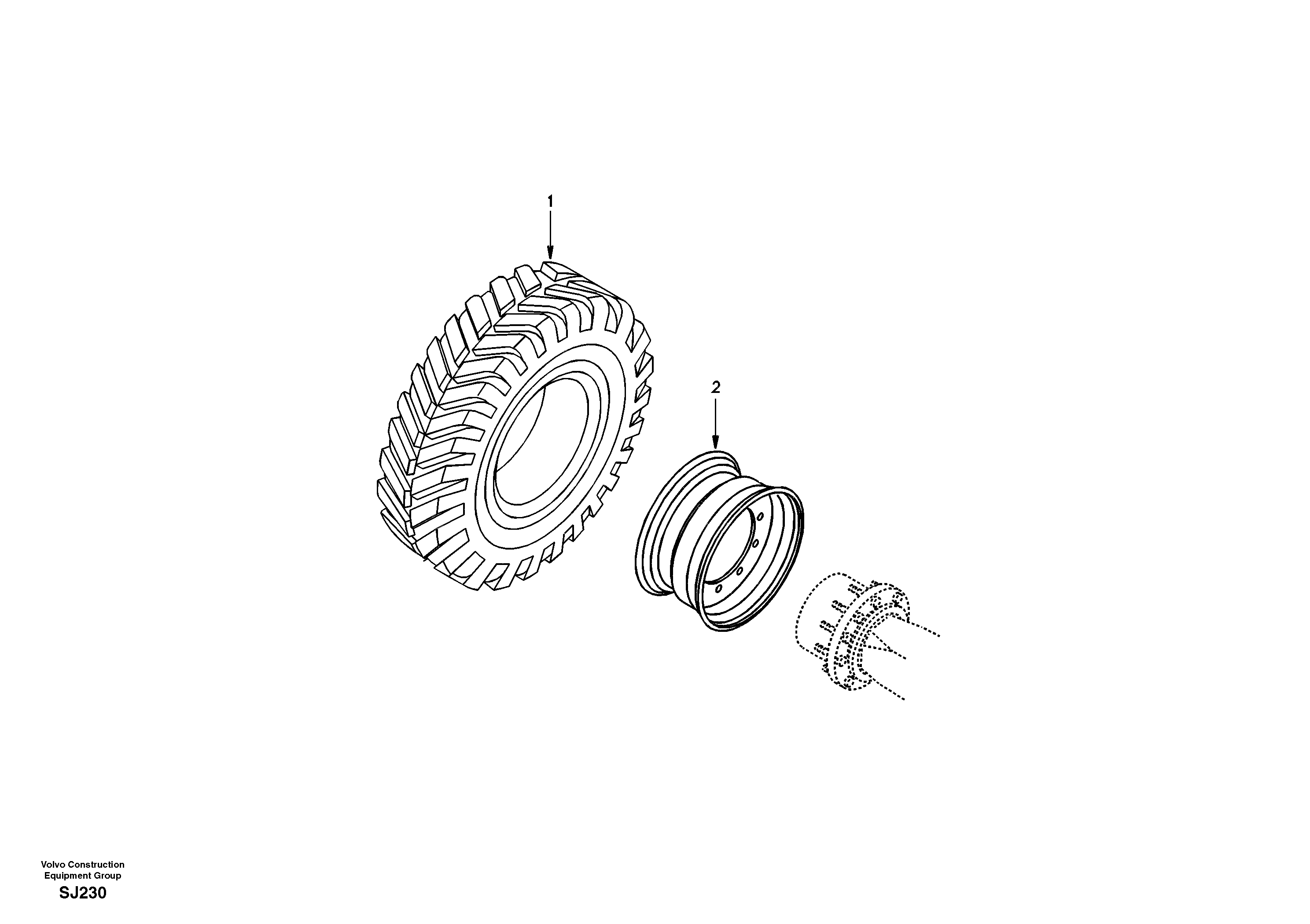 Wheel and tire — volvo parts diagram