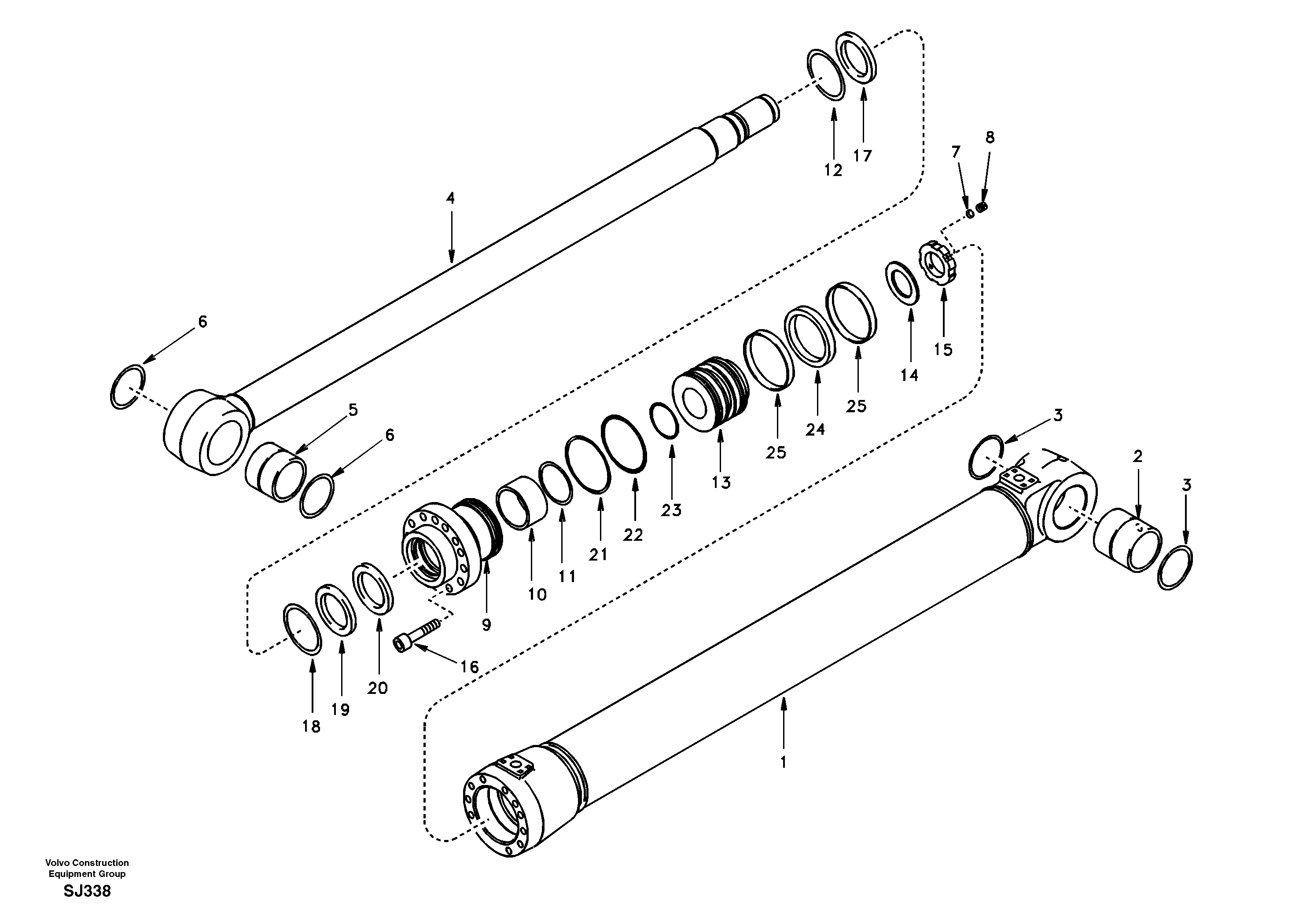 Boom cylinder 2nd boom — volvo parts diagram