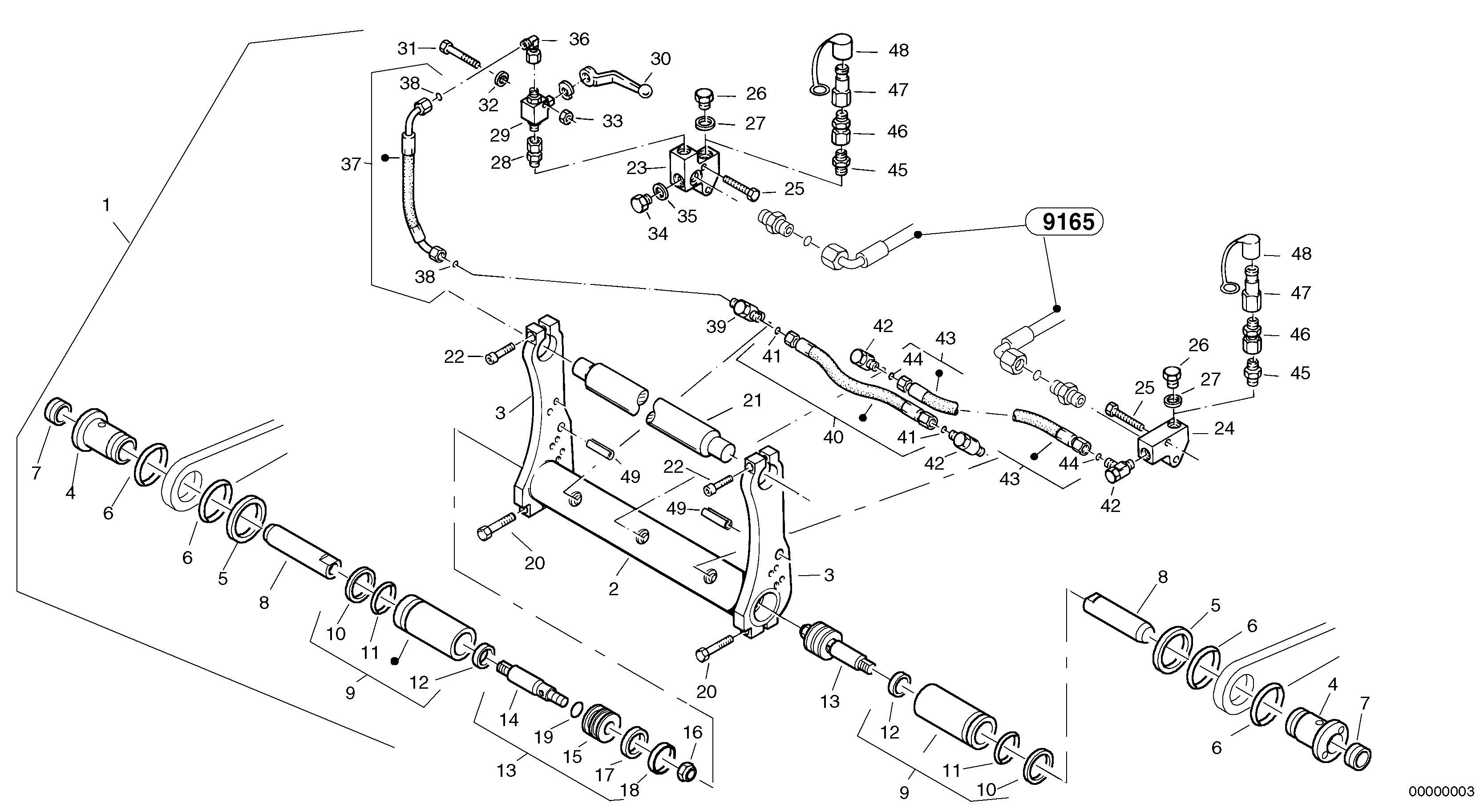 Attachment mounting plate - Quick change, hydraulic — volvo parts diagram