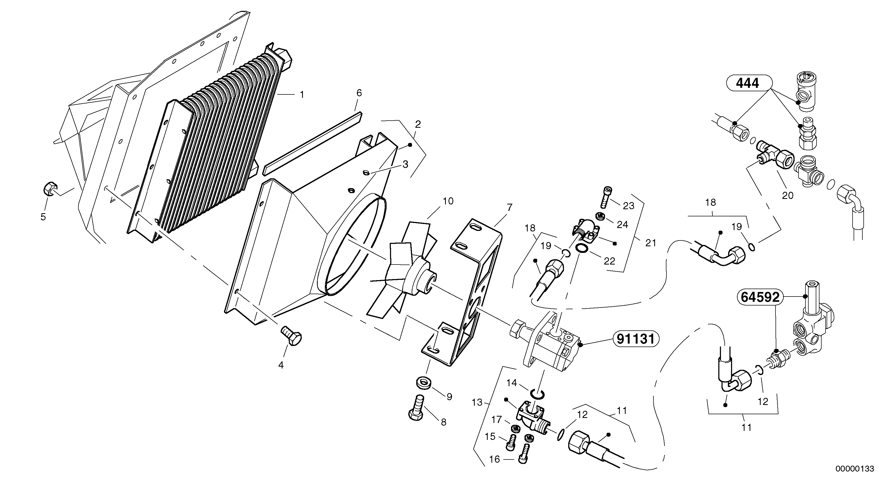 Radiateur - Installation — volvo parts diagram