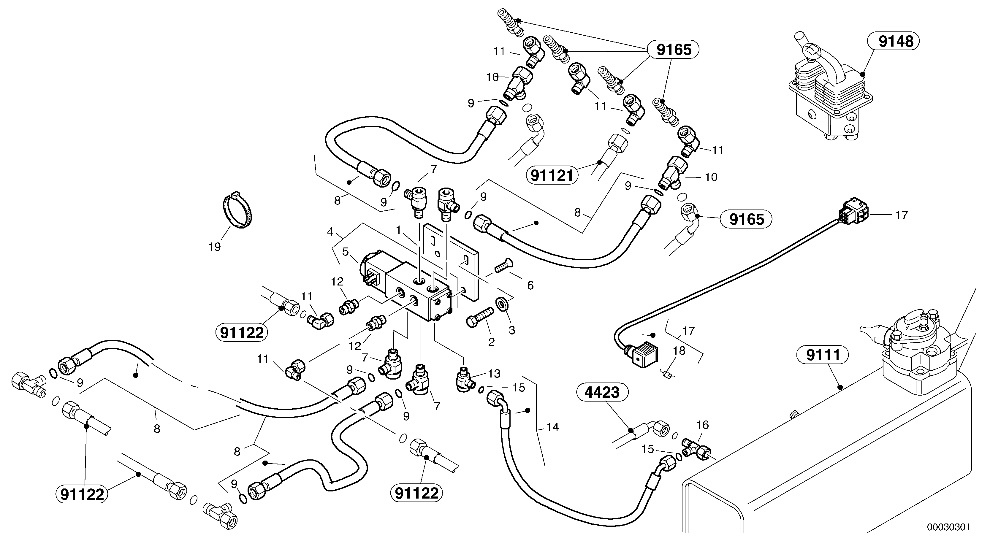 Hydraulic function - Nr. 3 — volvo parts diagram