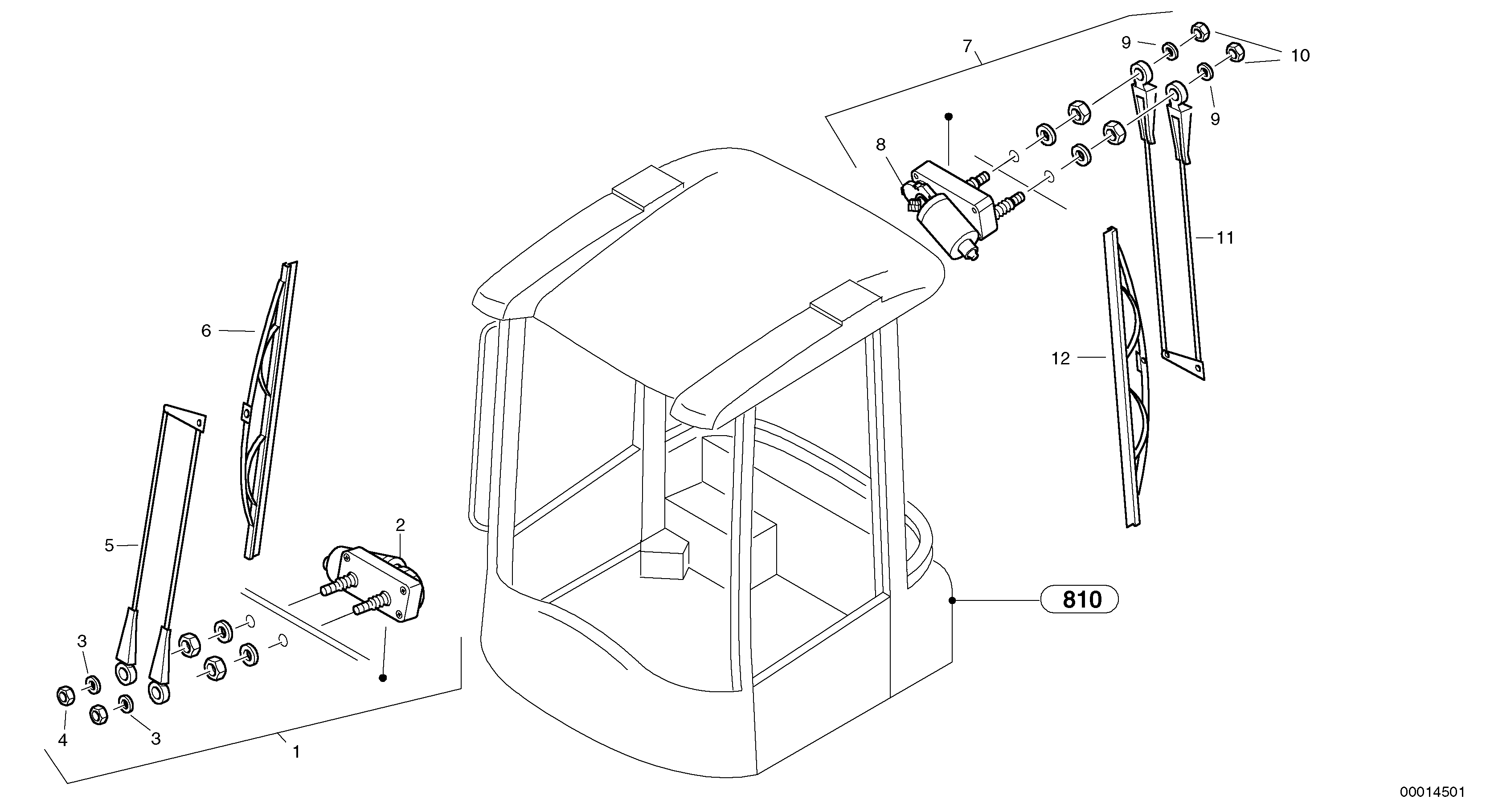 Wiper installation — volvo parts diagram