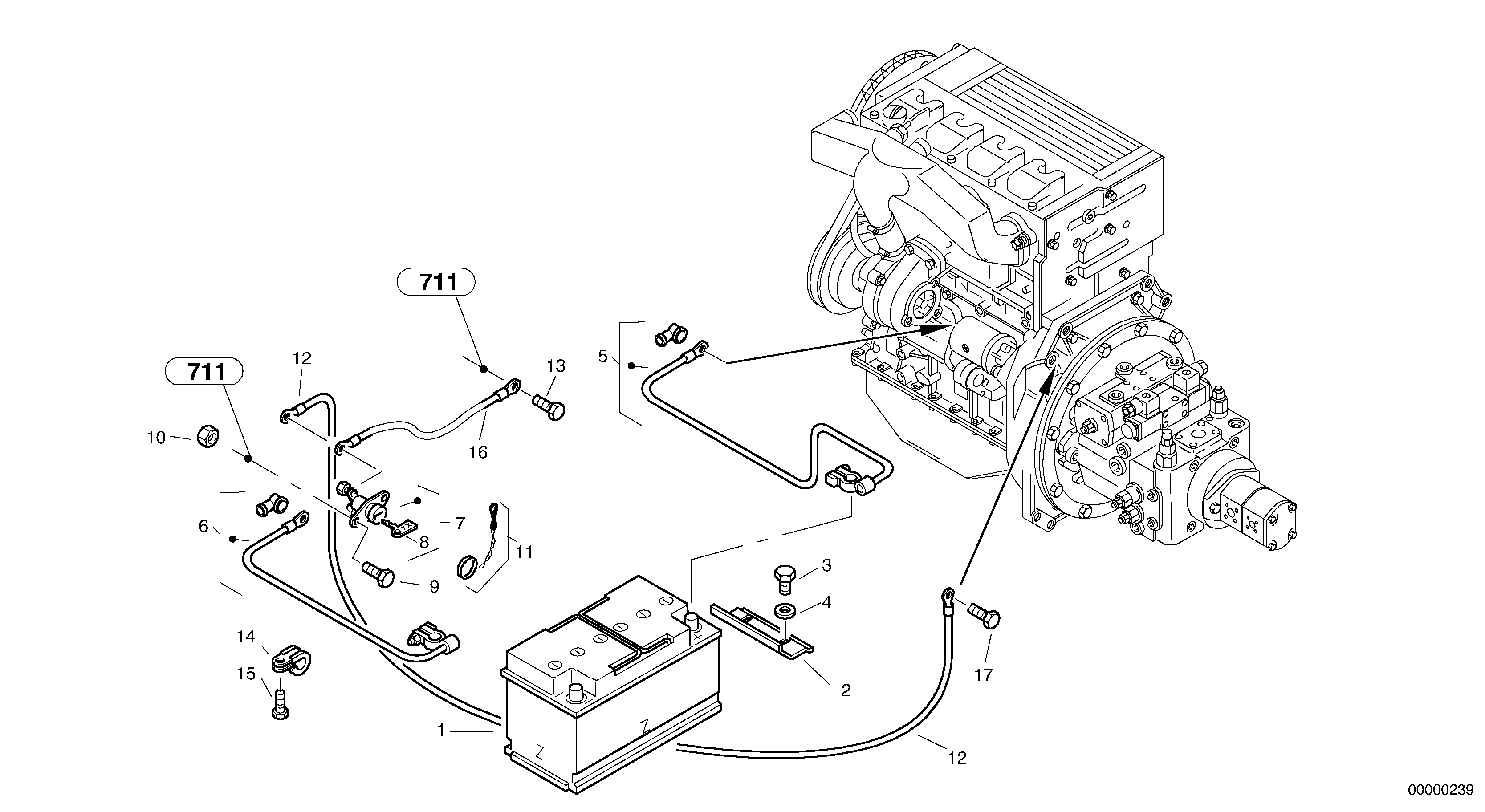 Battery - Relay-group — volvo parts diagram
