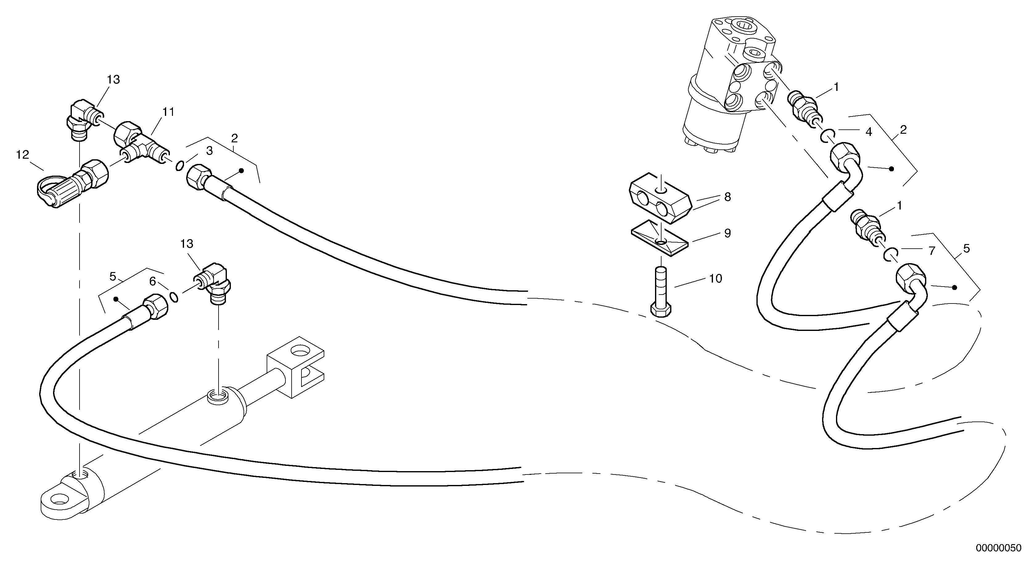 Steering-hydraulic equipment - front vehicle — volvo parts diagram