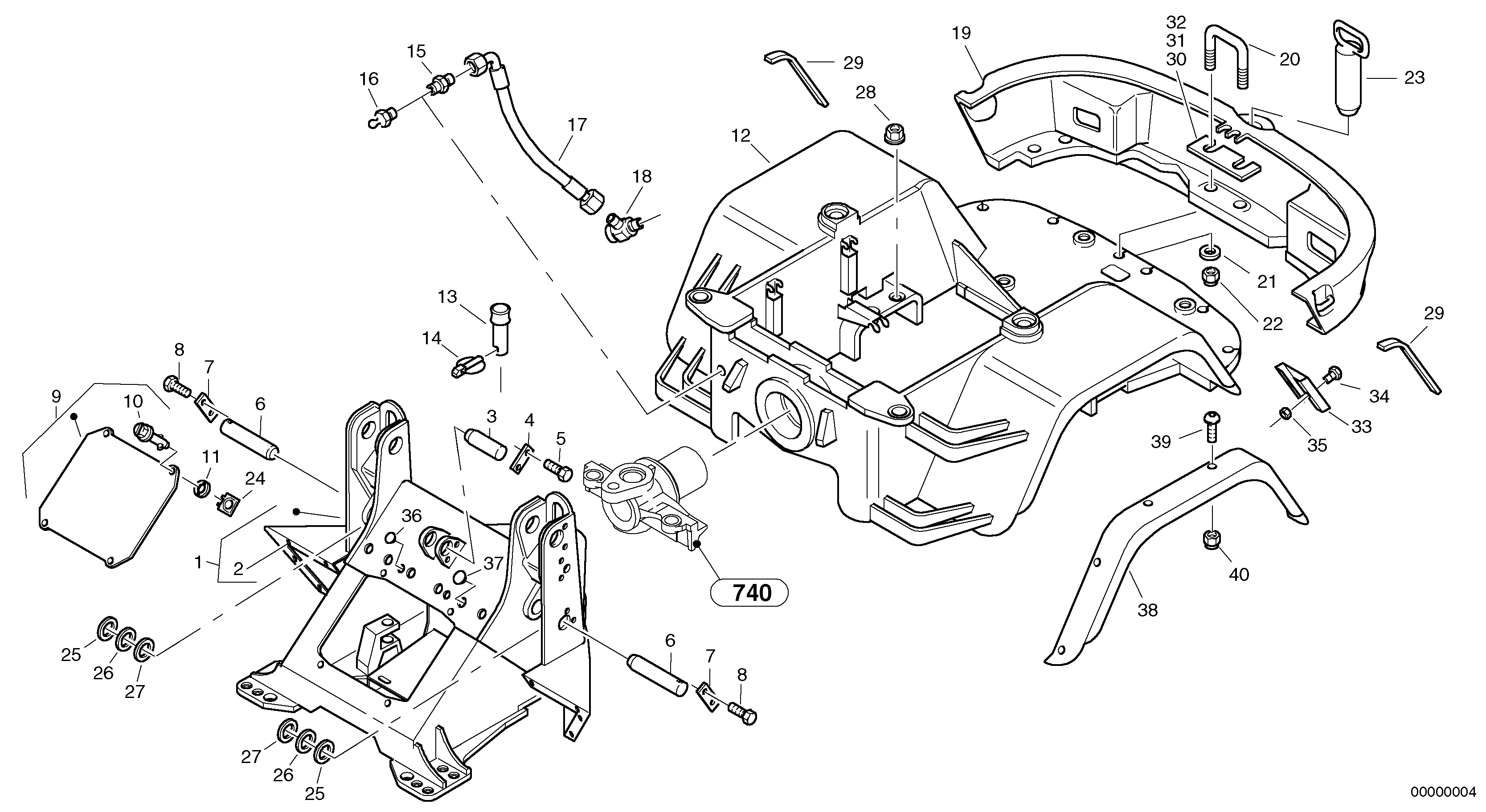 Frame — volvo parts diagram