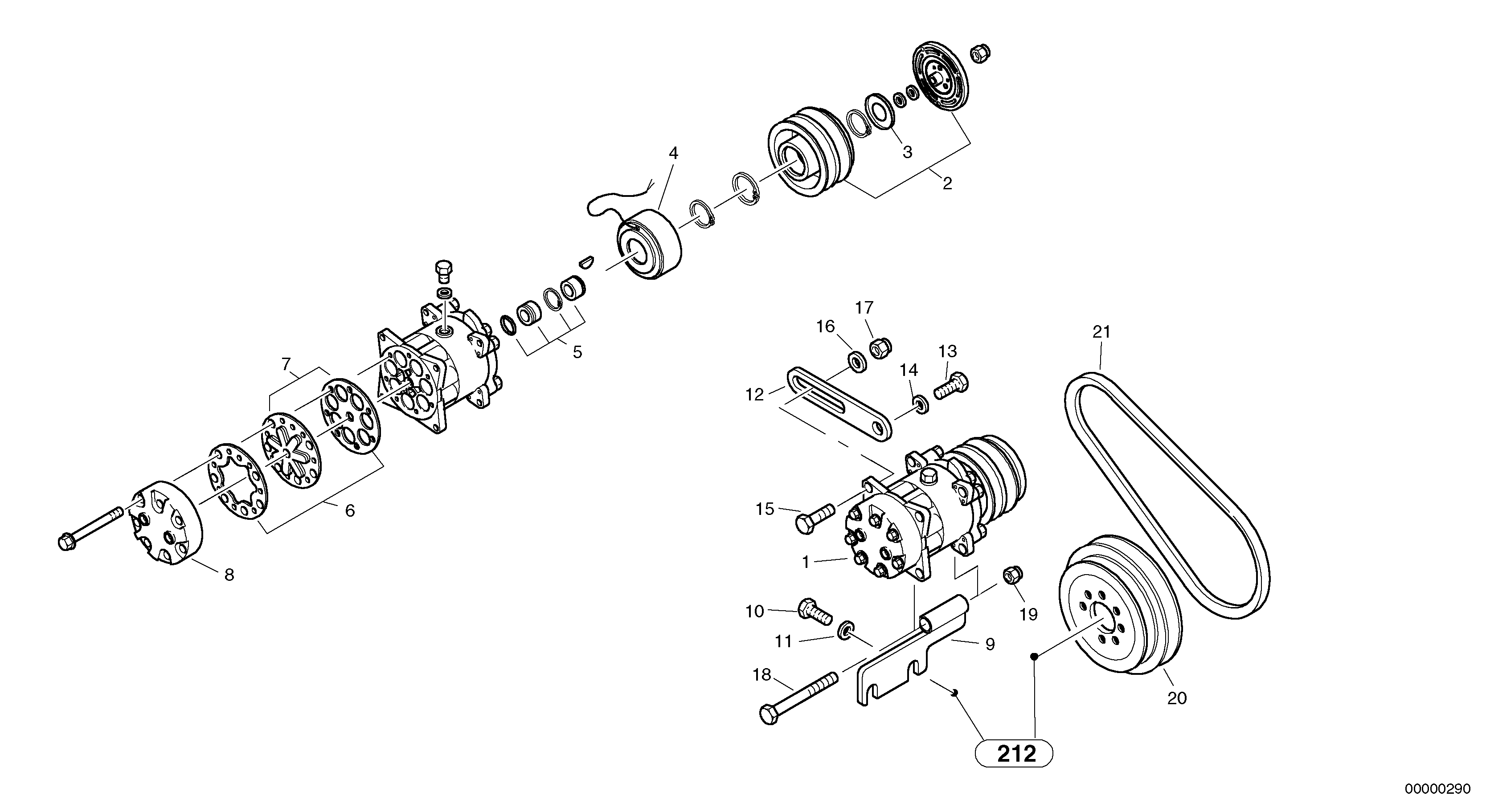 Compressor — volvo parts diagram