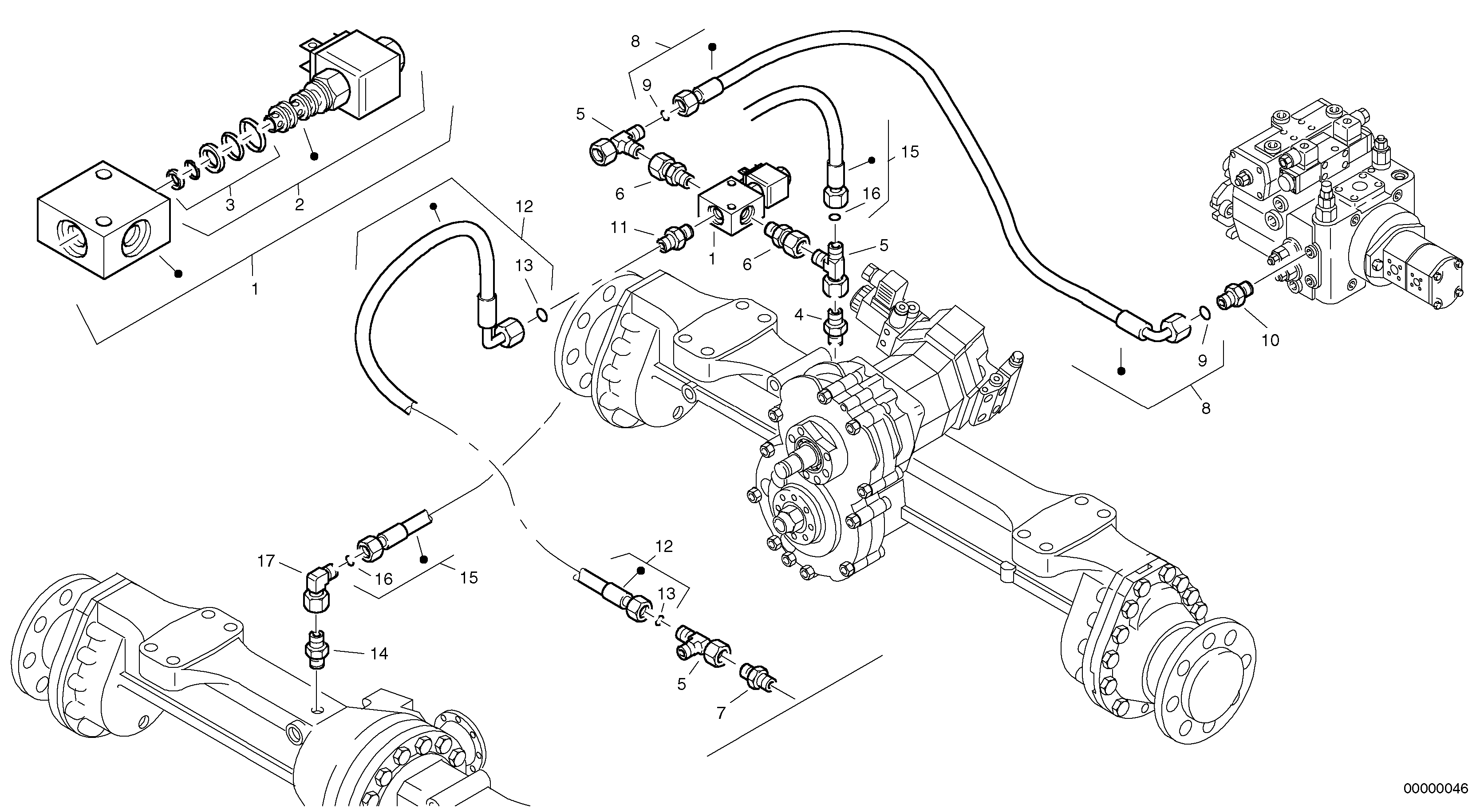 Differential lock — volvo parts diagram