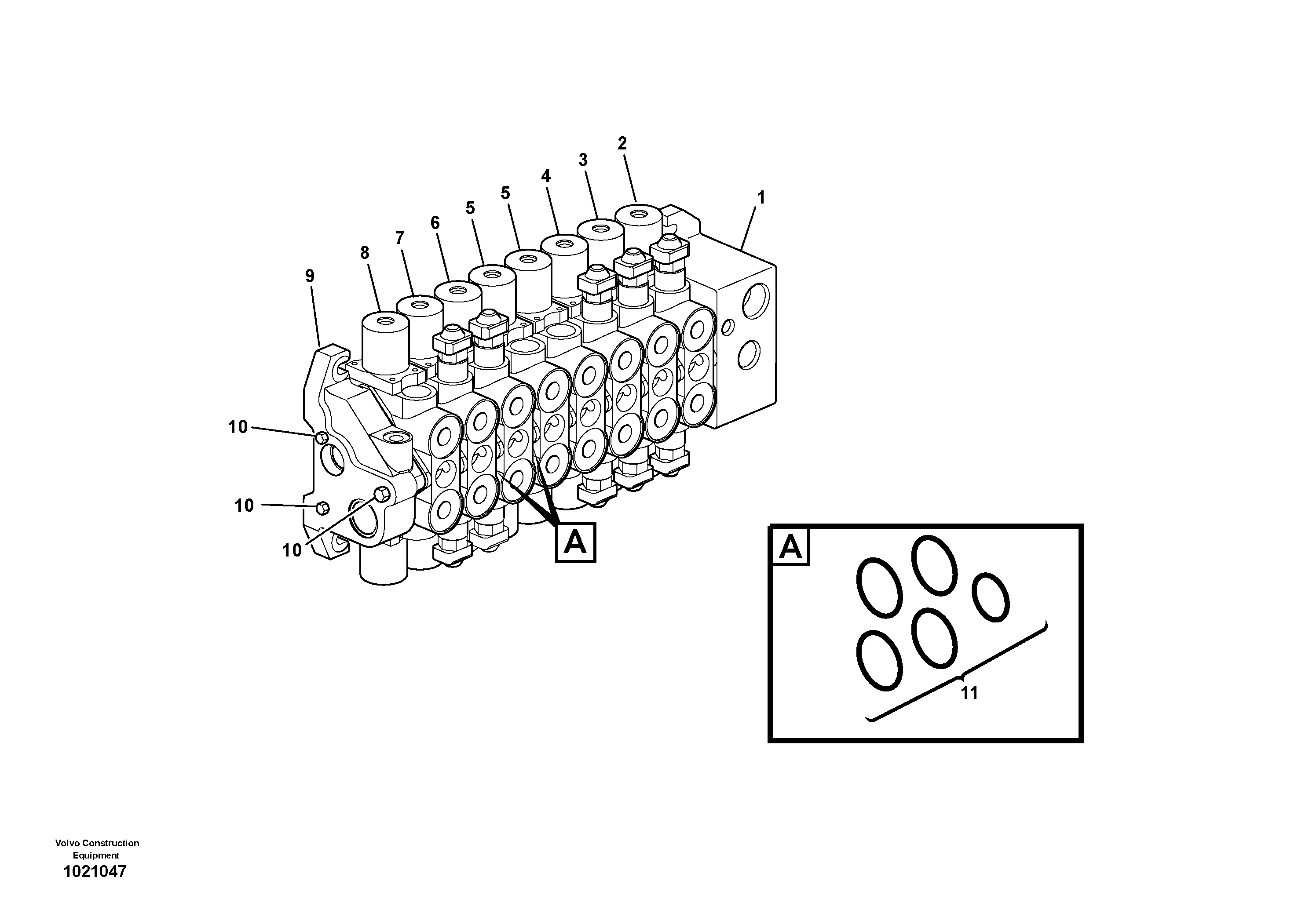 Valve body — volvo parts diagram