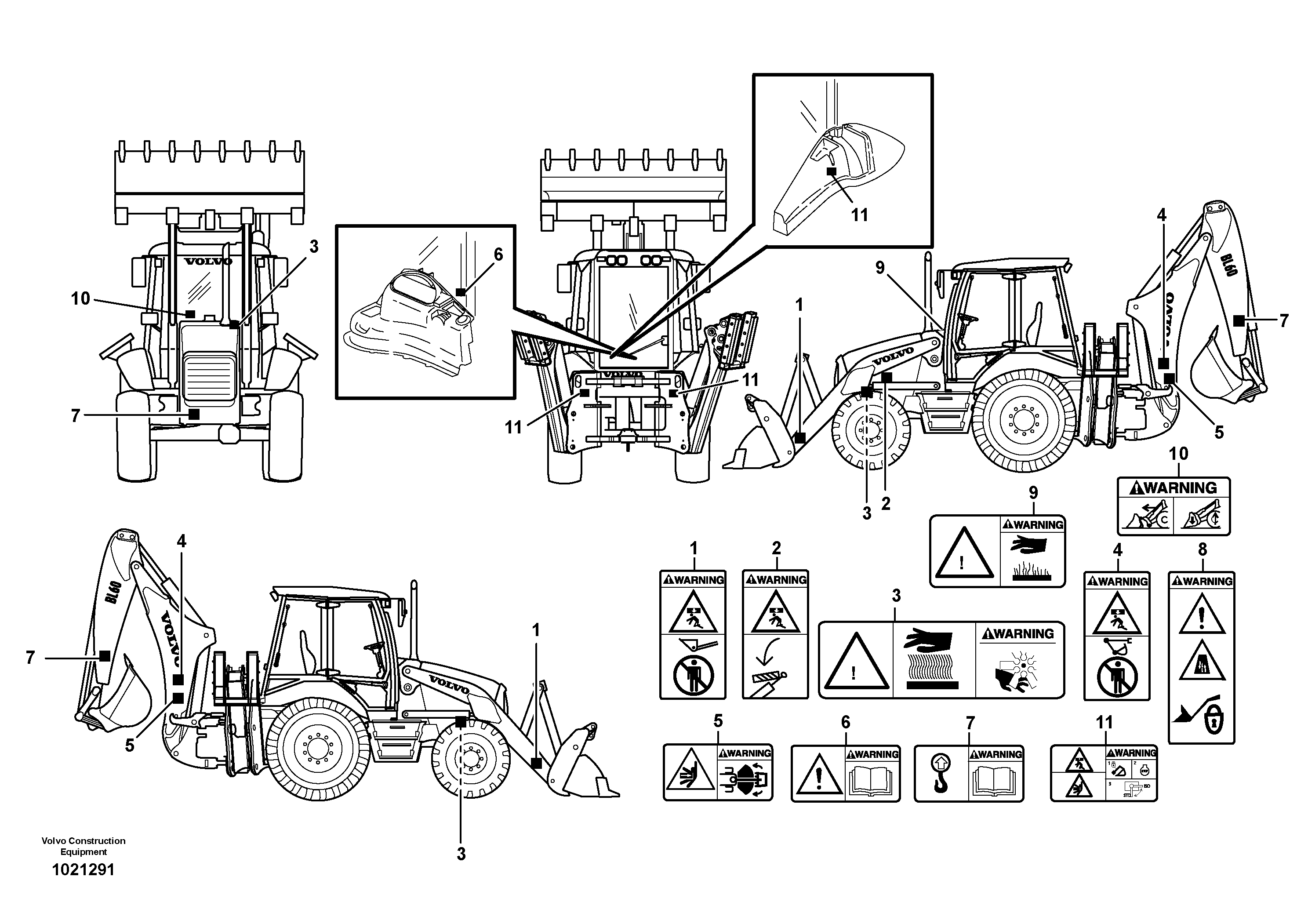 Decals  WARNING — volvo parts diagram