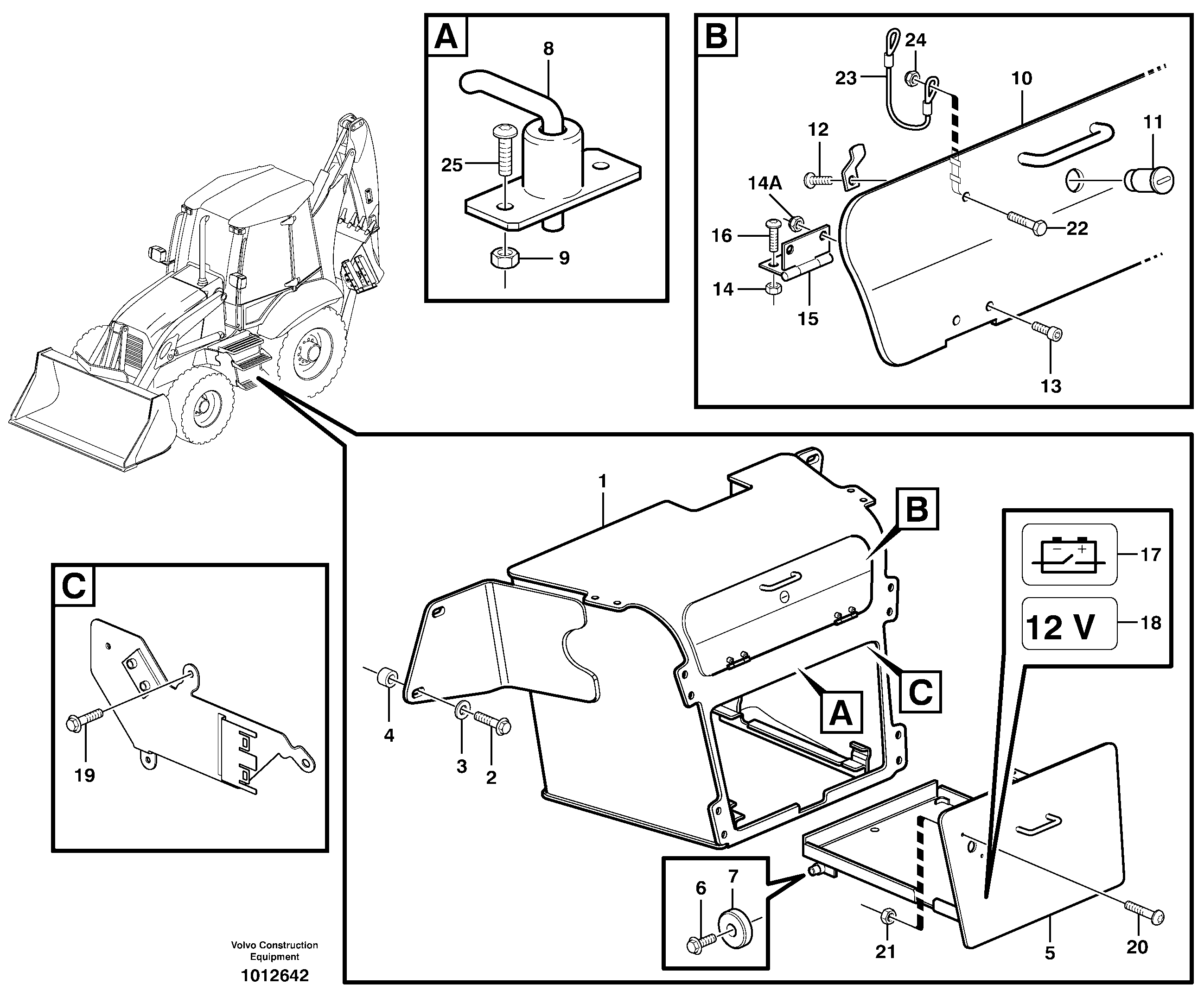 Toolbox  SER NO -10640, EXCL 10637 — volvo parts diagram
