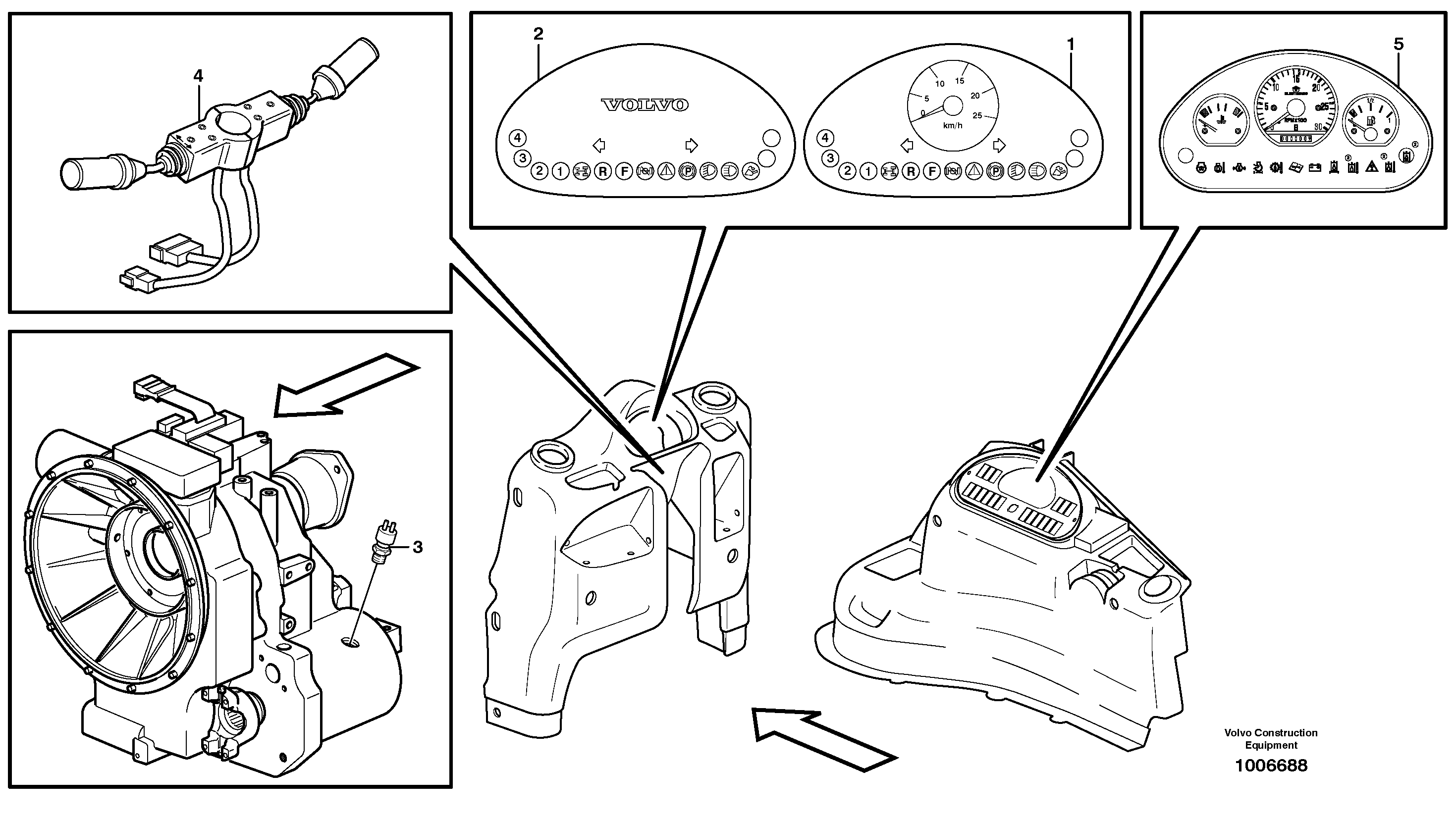 Instruments panel — volvo parts diagram