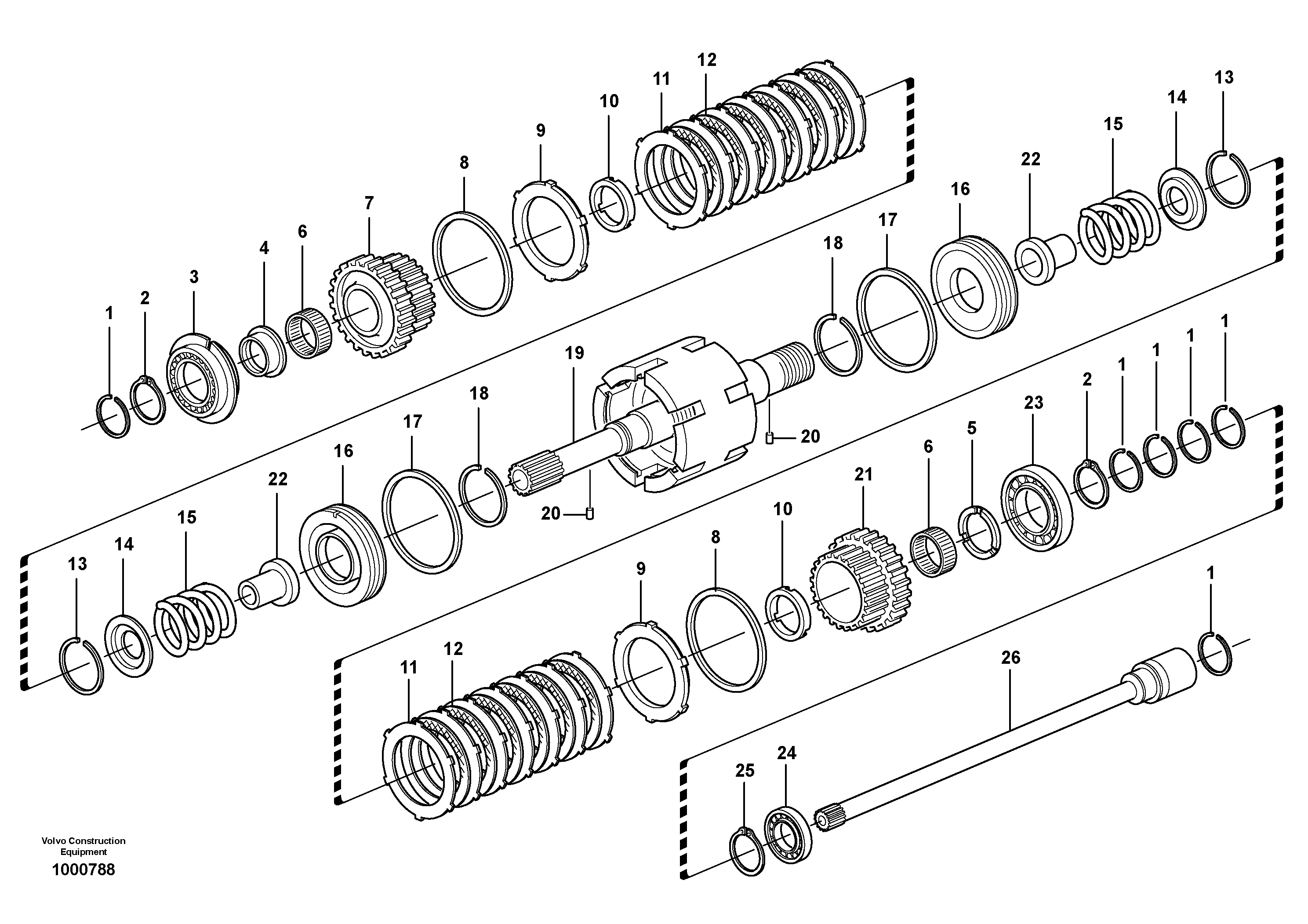Clutch shaft forward/reverse  11891209 — volvo parts diagram