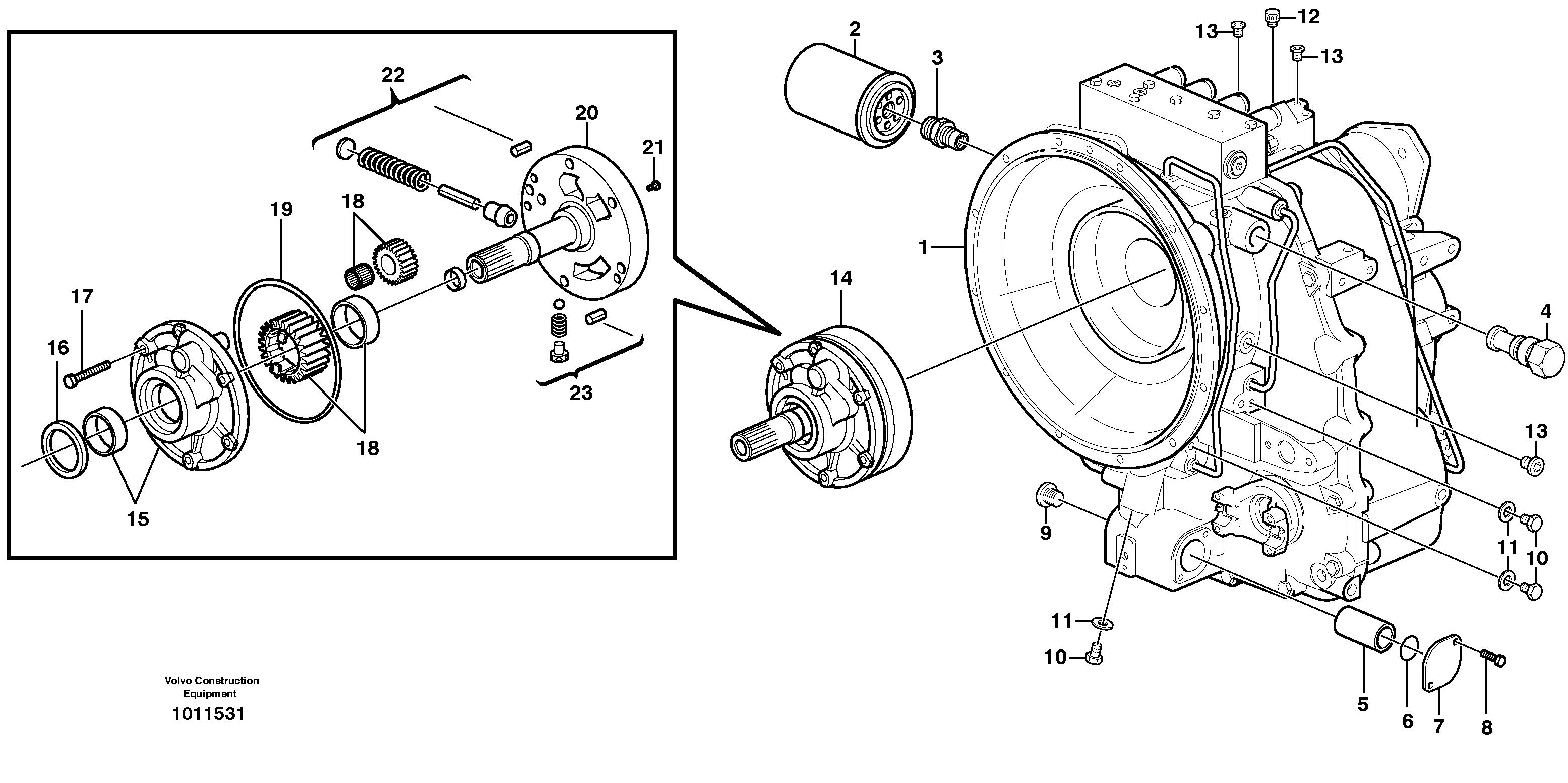 Oil pump  11891255 — volvo parts diagram