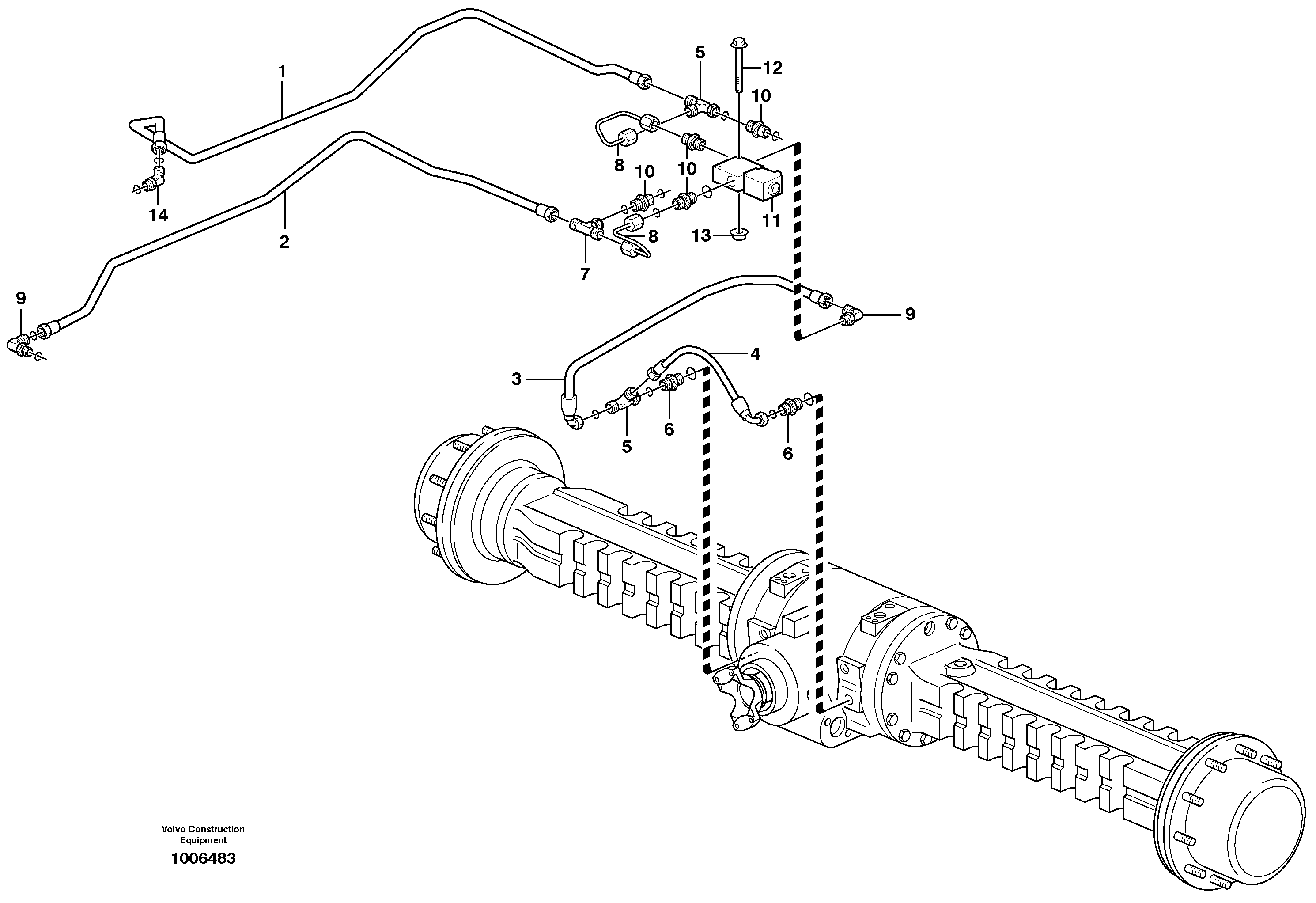 Hydraulic parking brake — volvo parts diagram