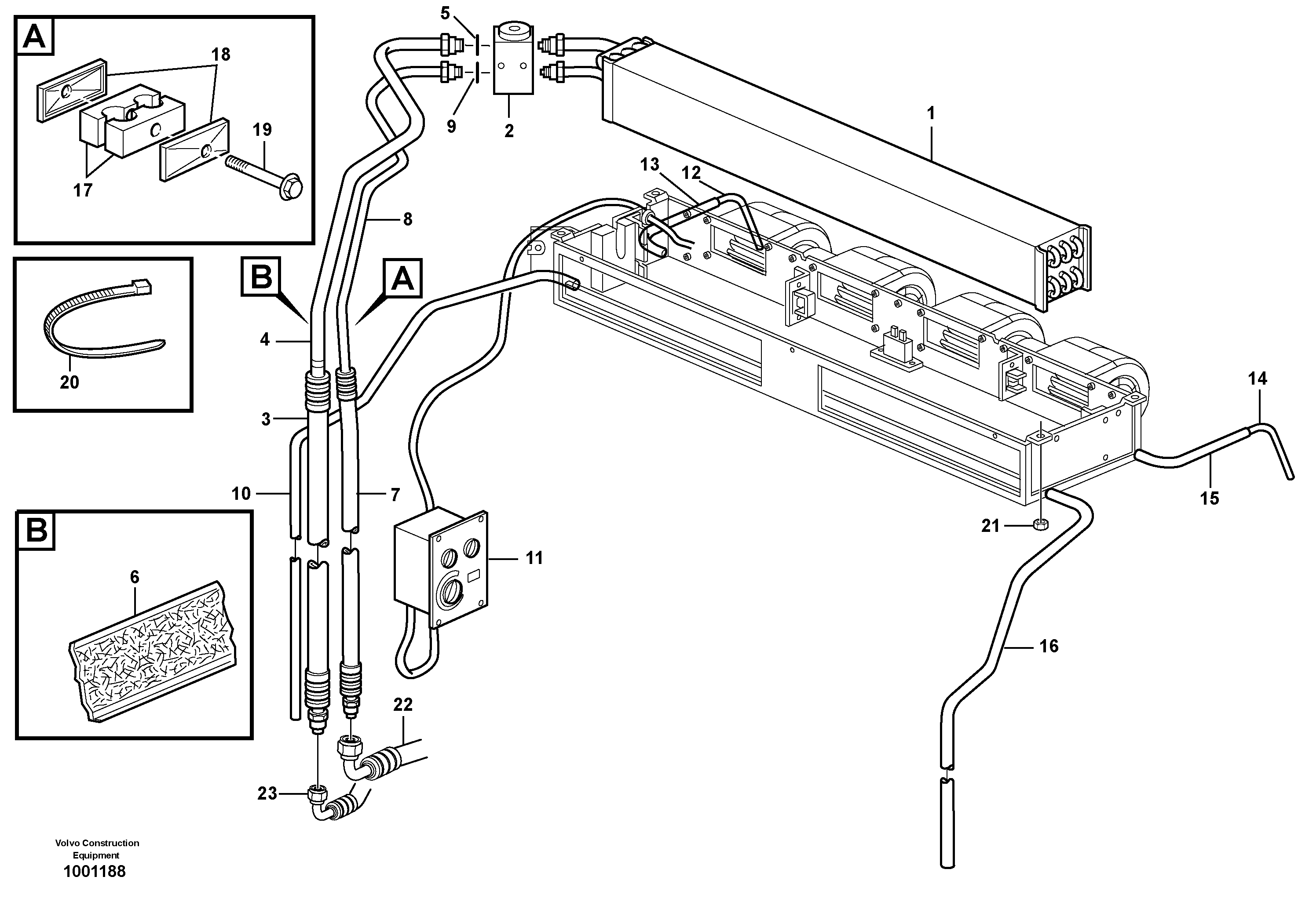 Evaporator, assembly  11298018 — volvo parts diagram