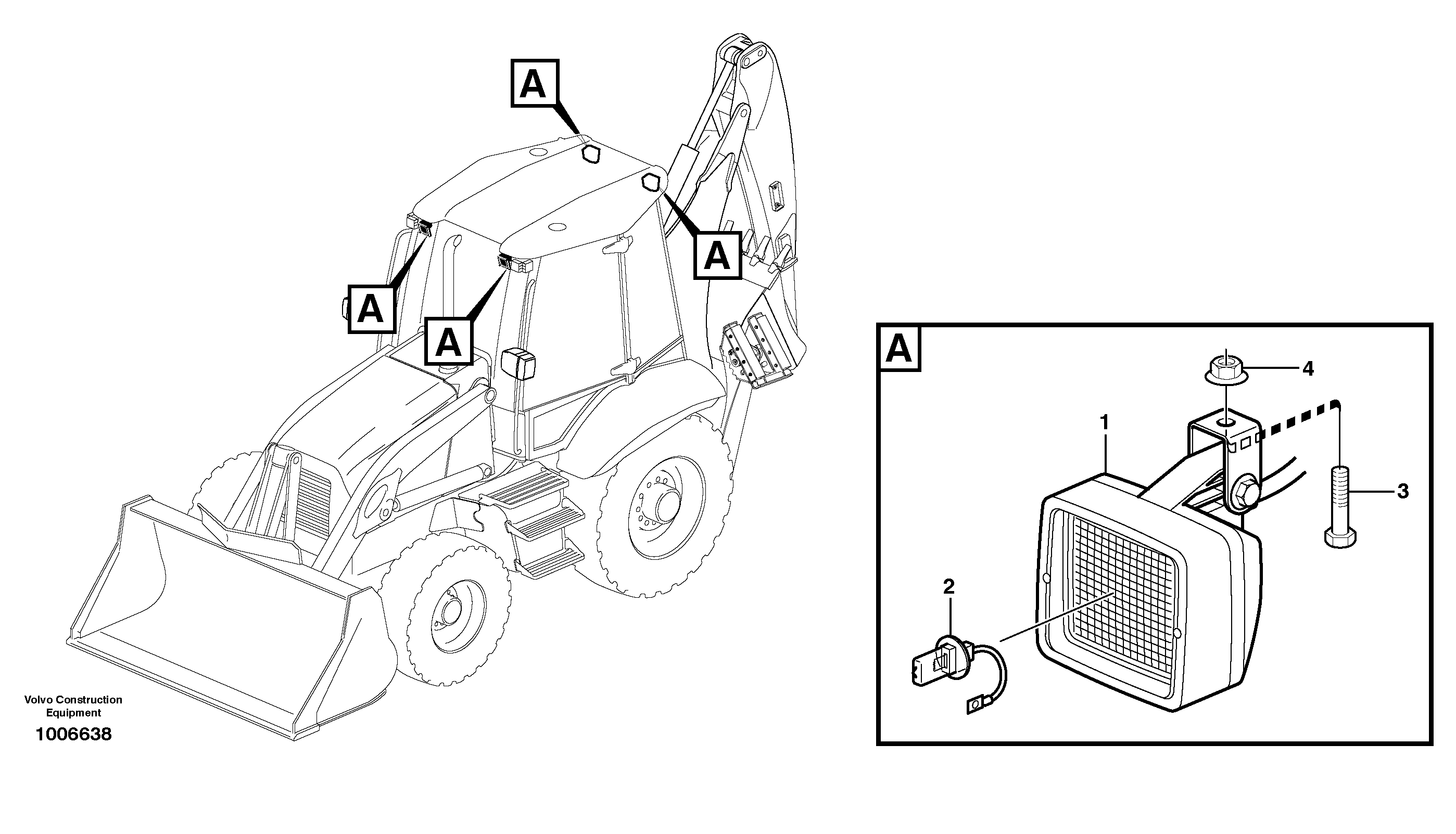 Work lights — volvo parts diagram