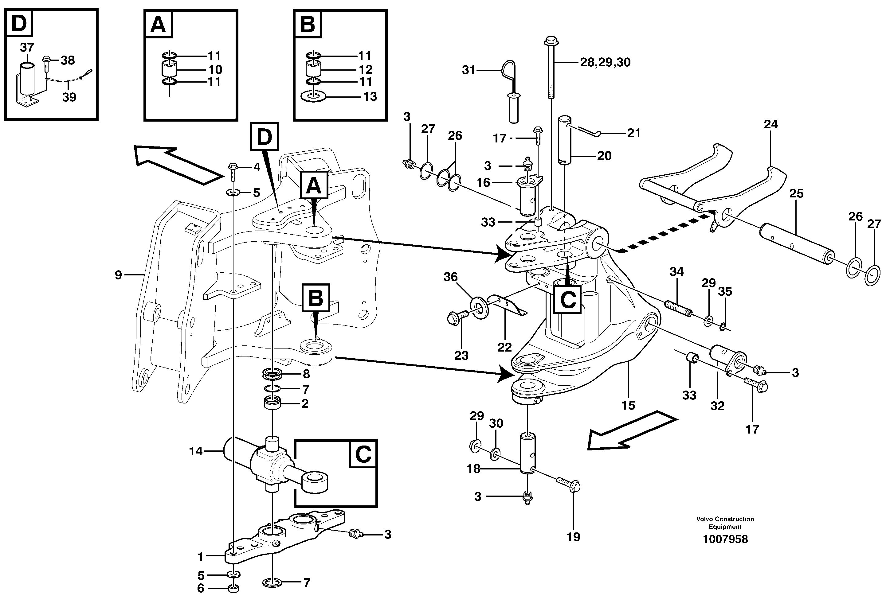 Swing system — volvo parts diagram