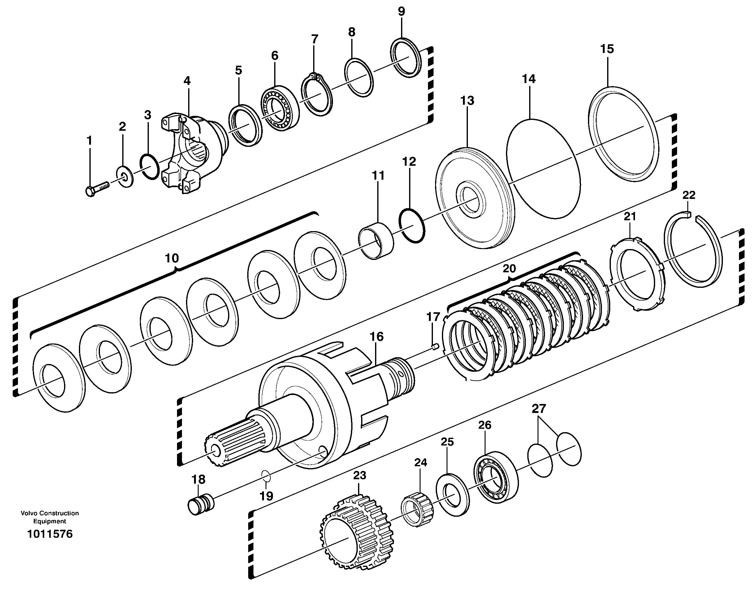 Hydraulic clutch, 4wd  11891255 — volvo parts diagram
