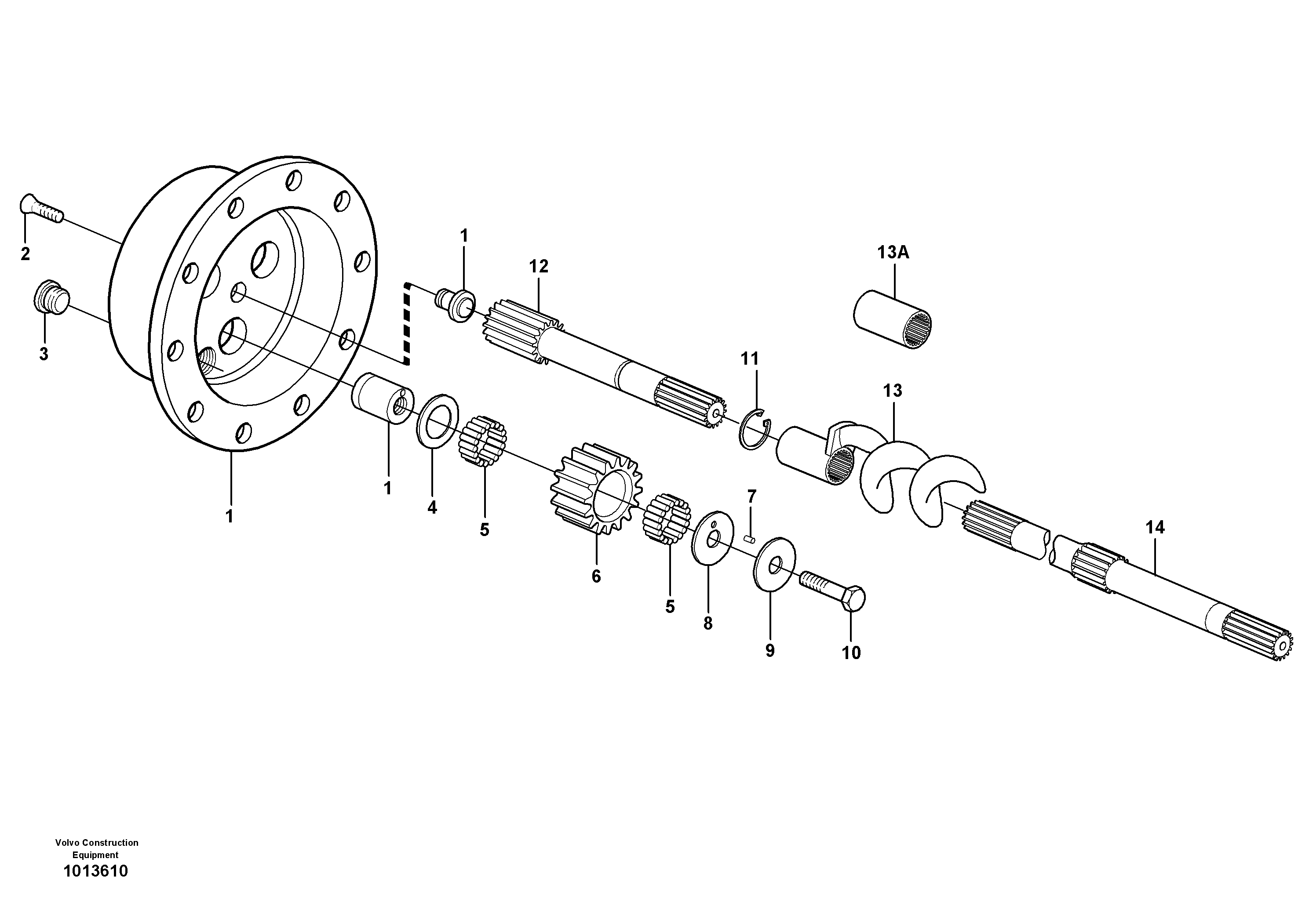 Planetary gear  11891283, 11891289, 11891389, 11891390 — volvo parts diagram