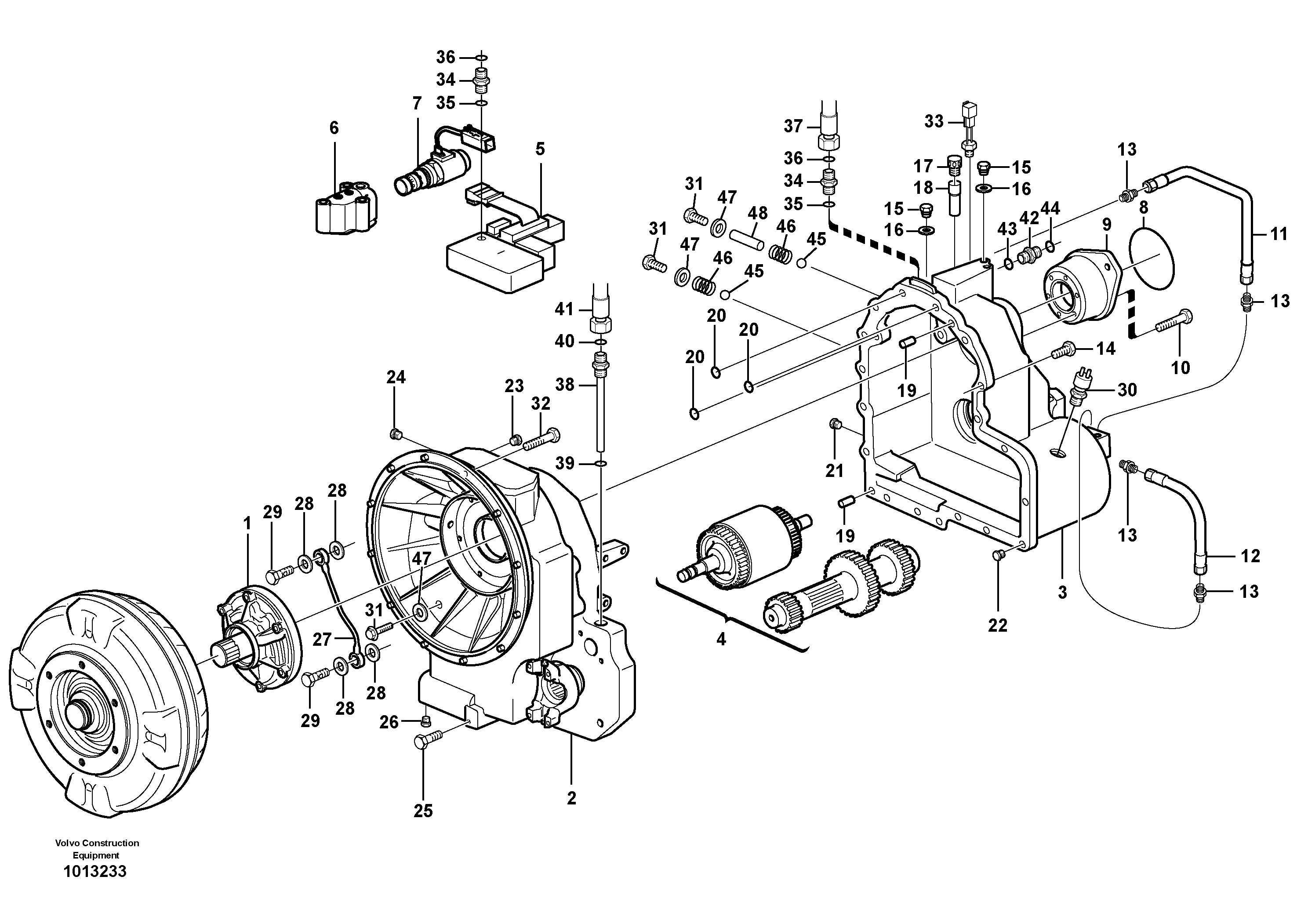 Hydraulic transmission with fitting parts  11891209 — volvo parts diagram