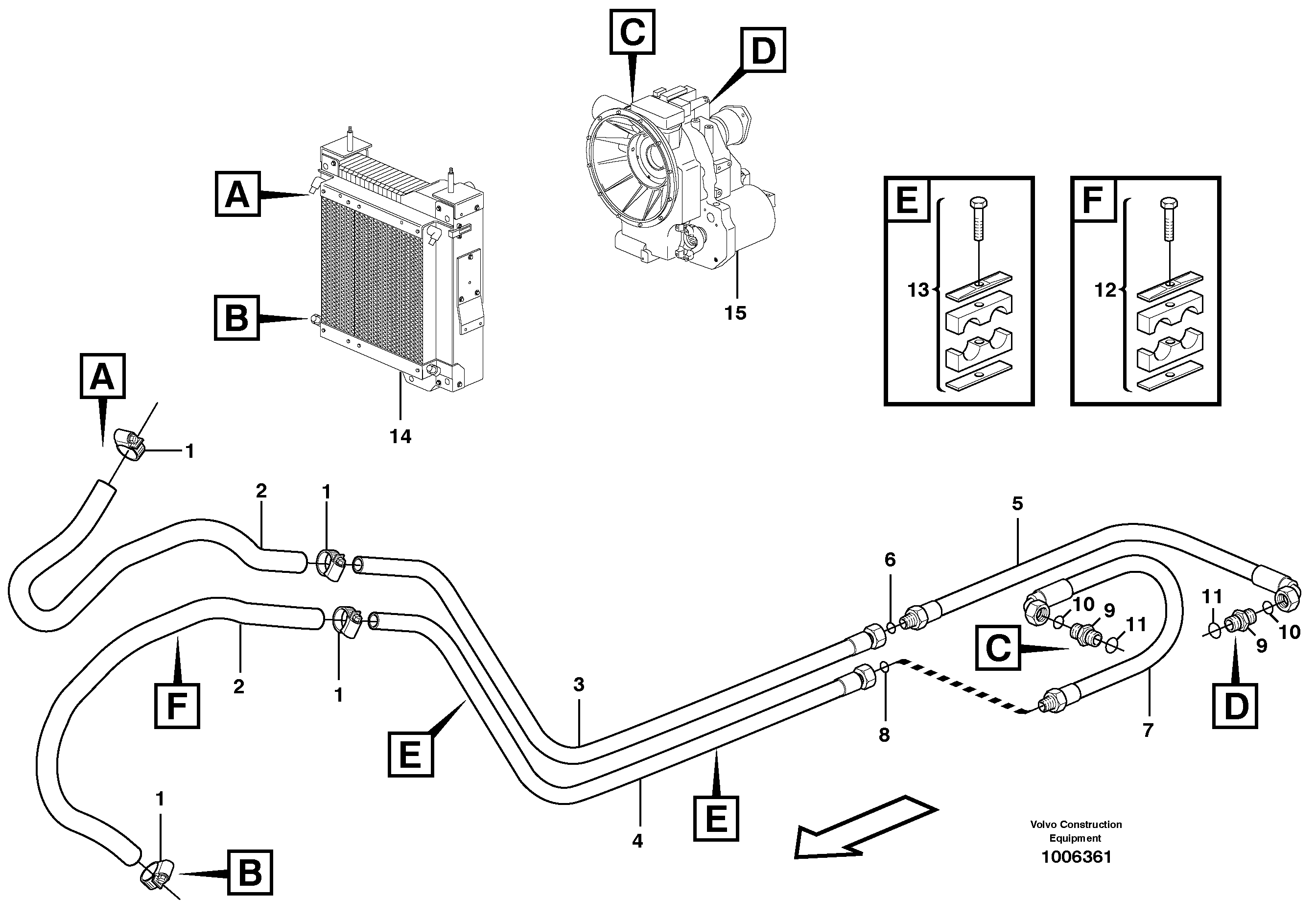 Oil cooler, transmission — volvo parts diagram