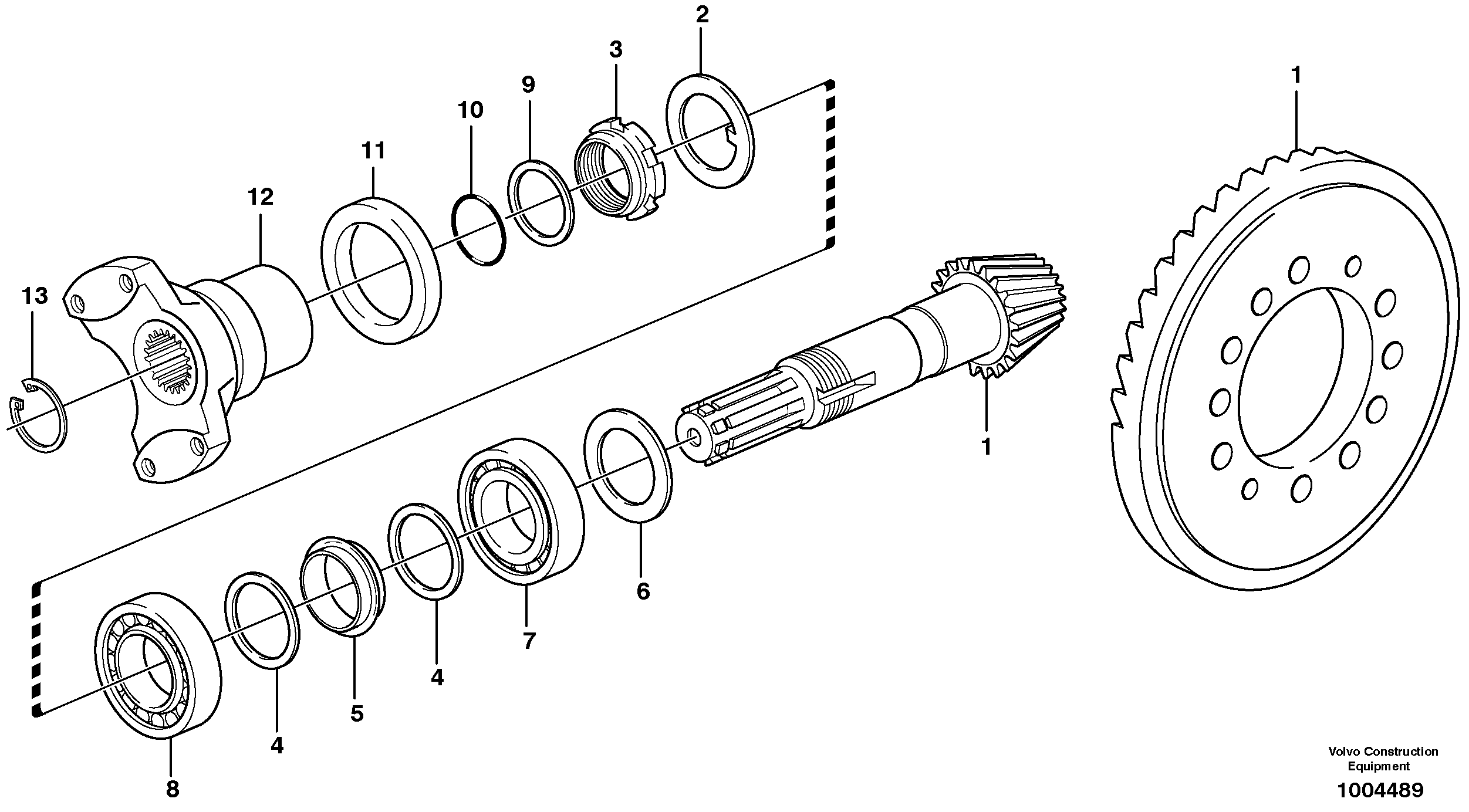 Pinion  11891283, 11891289, 11891389, 11891389 — volvo parts diagram