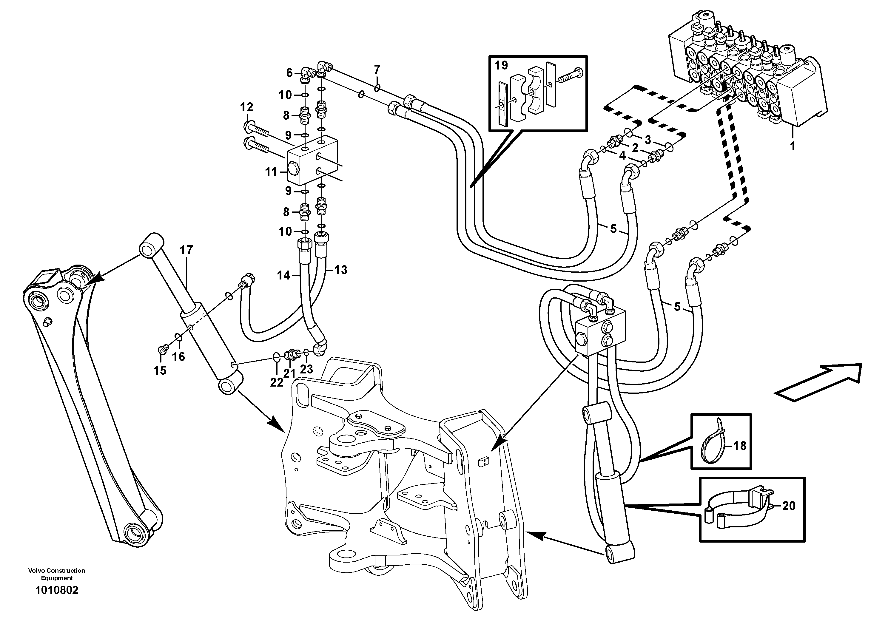 Hydraulic system, stabiliser legs — volvo parts diagram