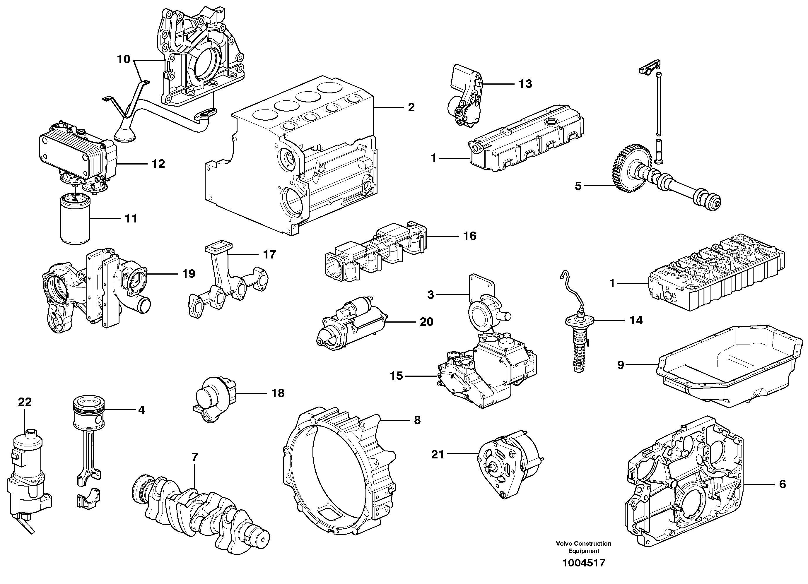 Engine — volvo parts diagram