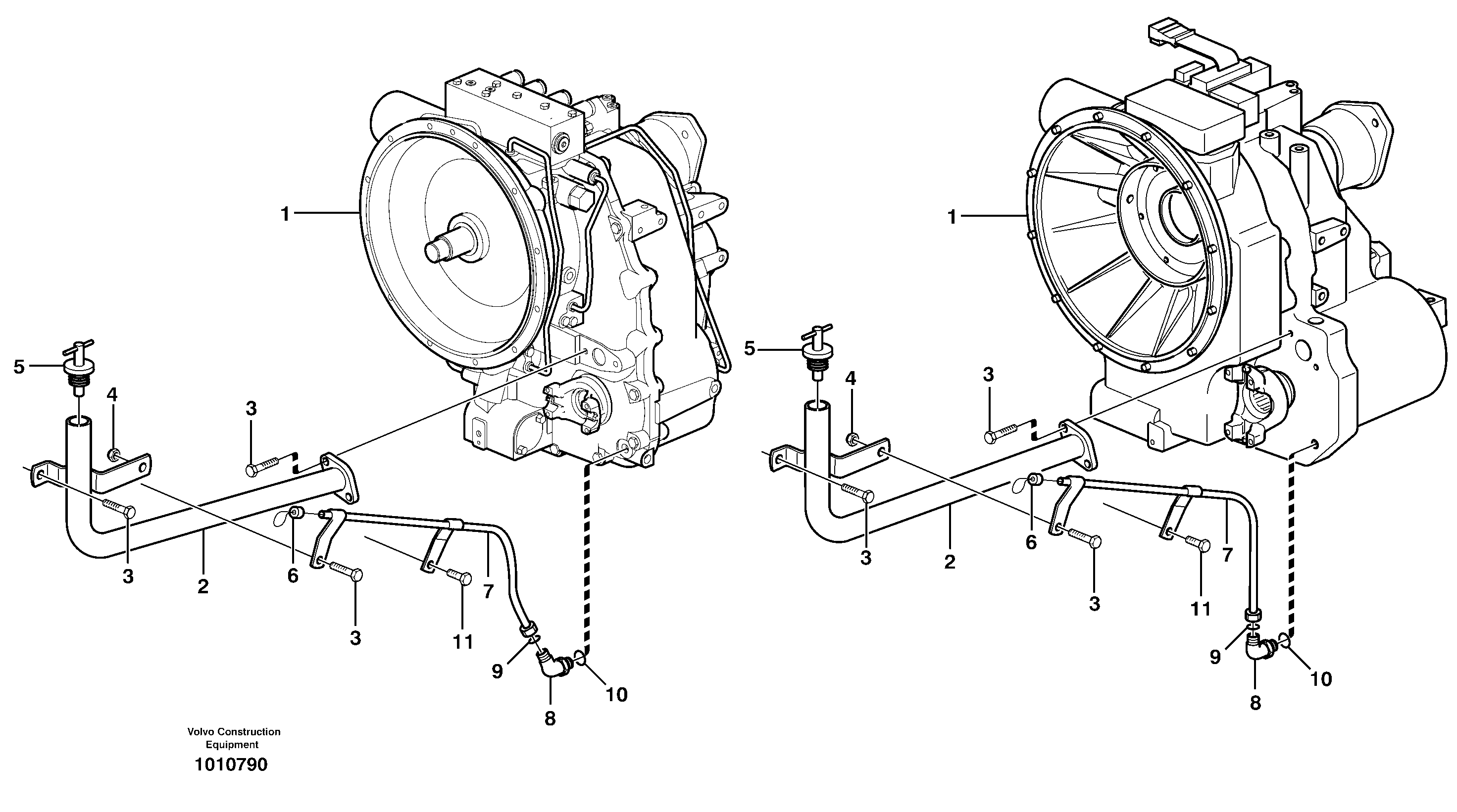 Oil filler and dipstick — volvo parts diagram