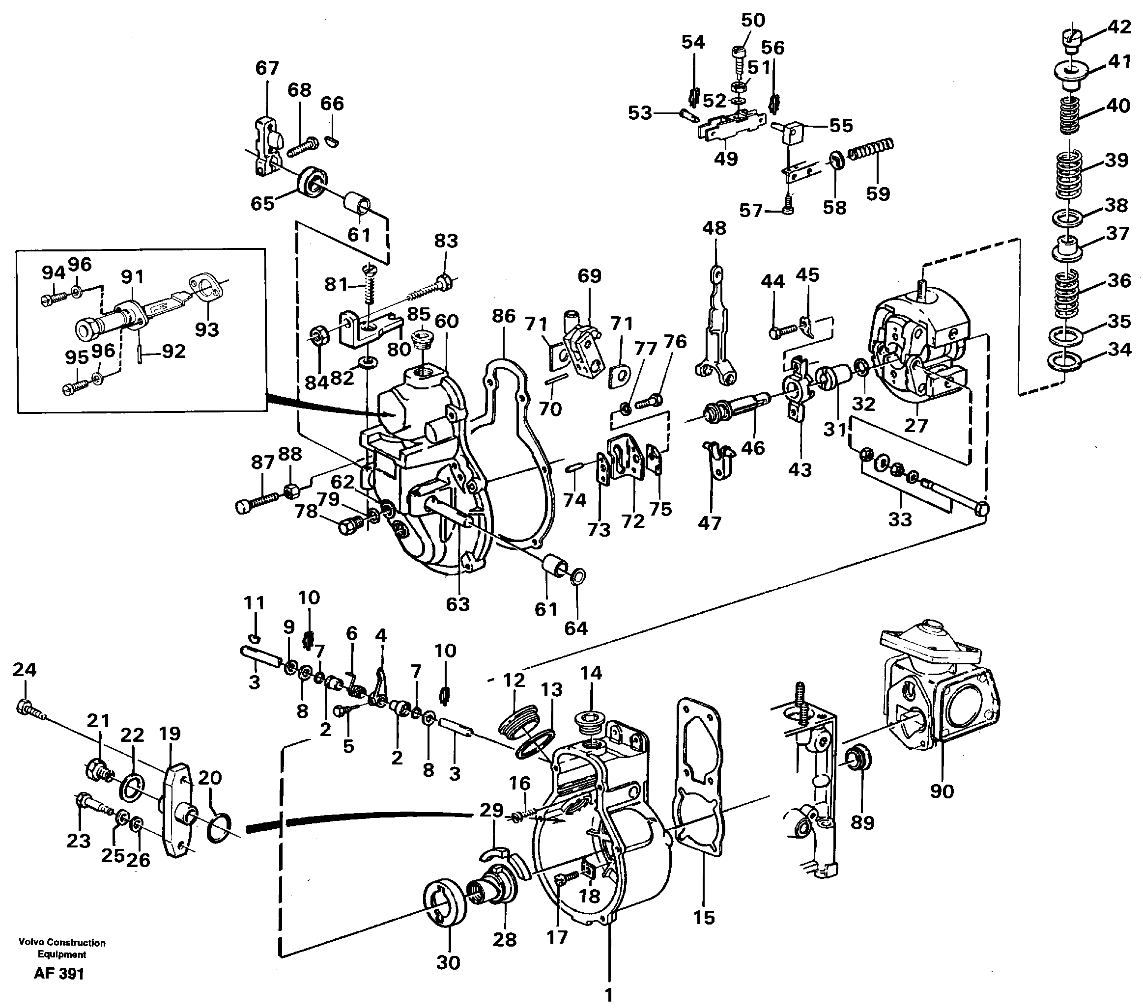 Centrifugal governor.  TD 103 KCE — volvo parts diagram
