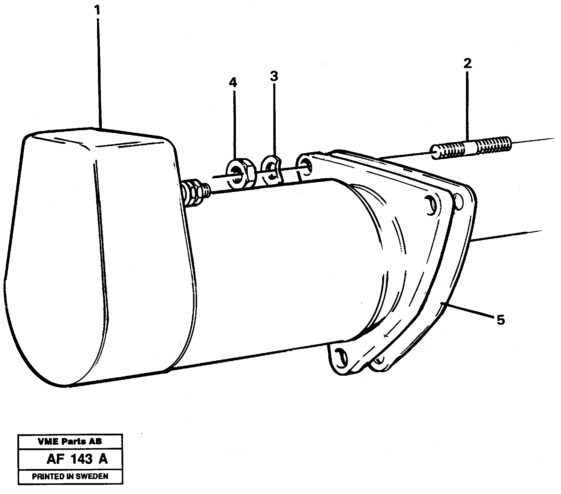 Starter motor with assembling details — volvo parts diagram