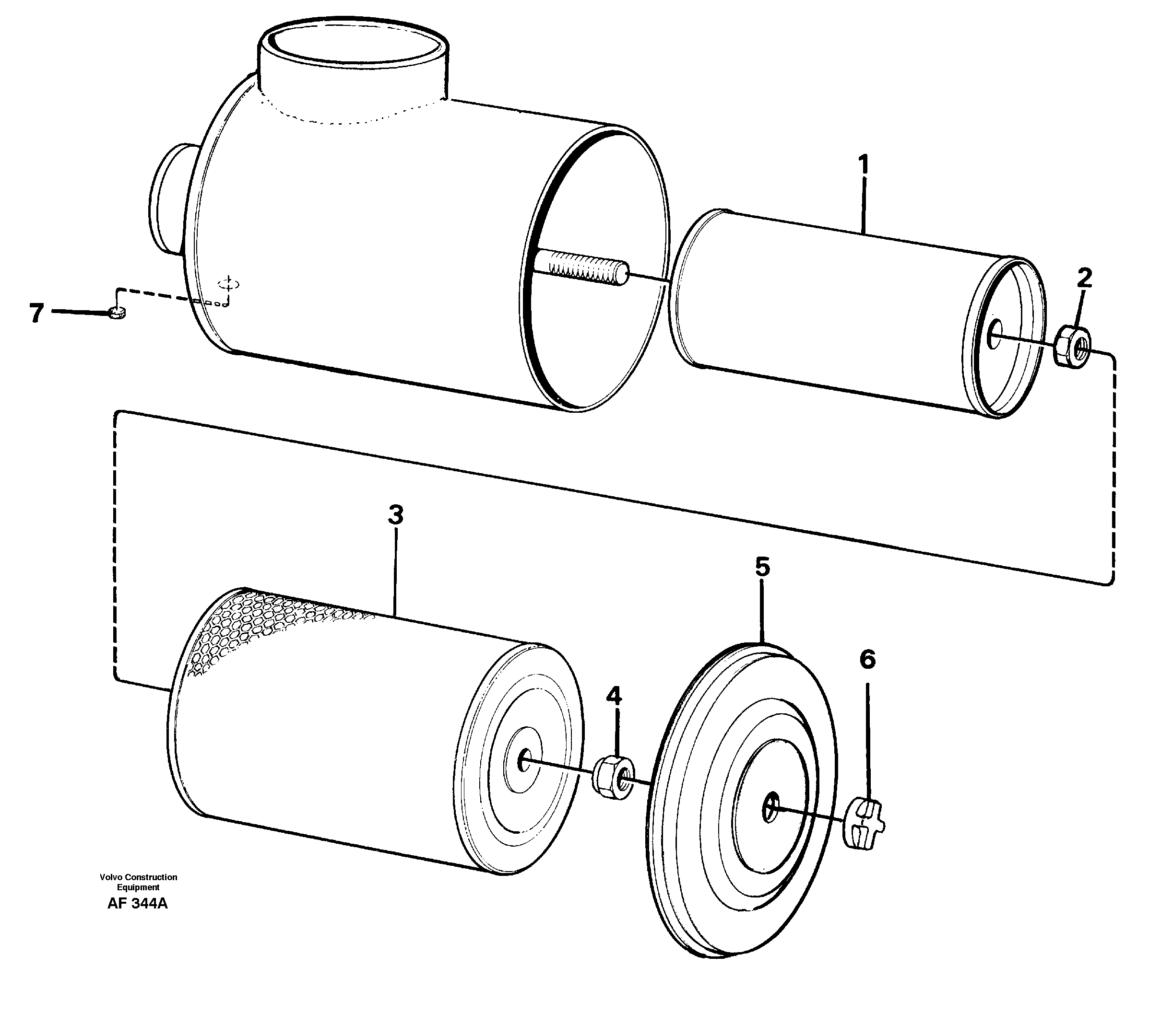 Air filter.  92284 — volvo parts diagram