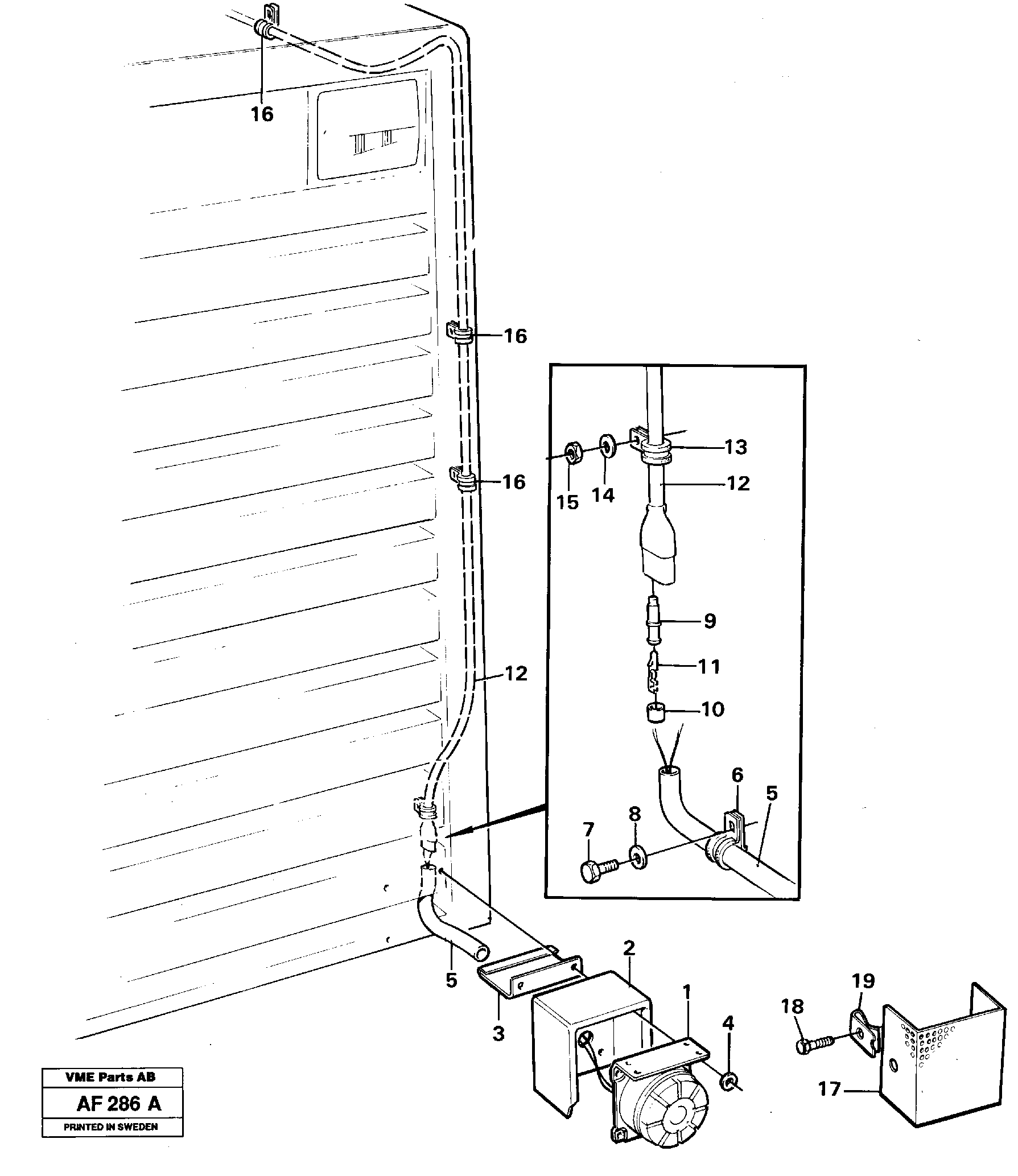 Back-up warning unit.  91935 — volvo parts diagram