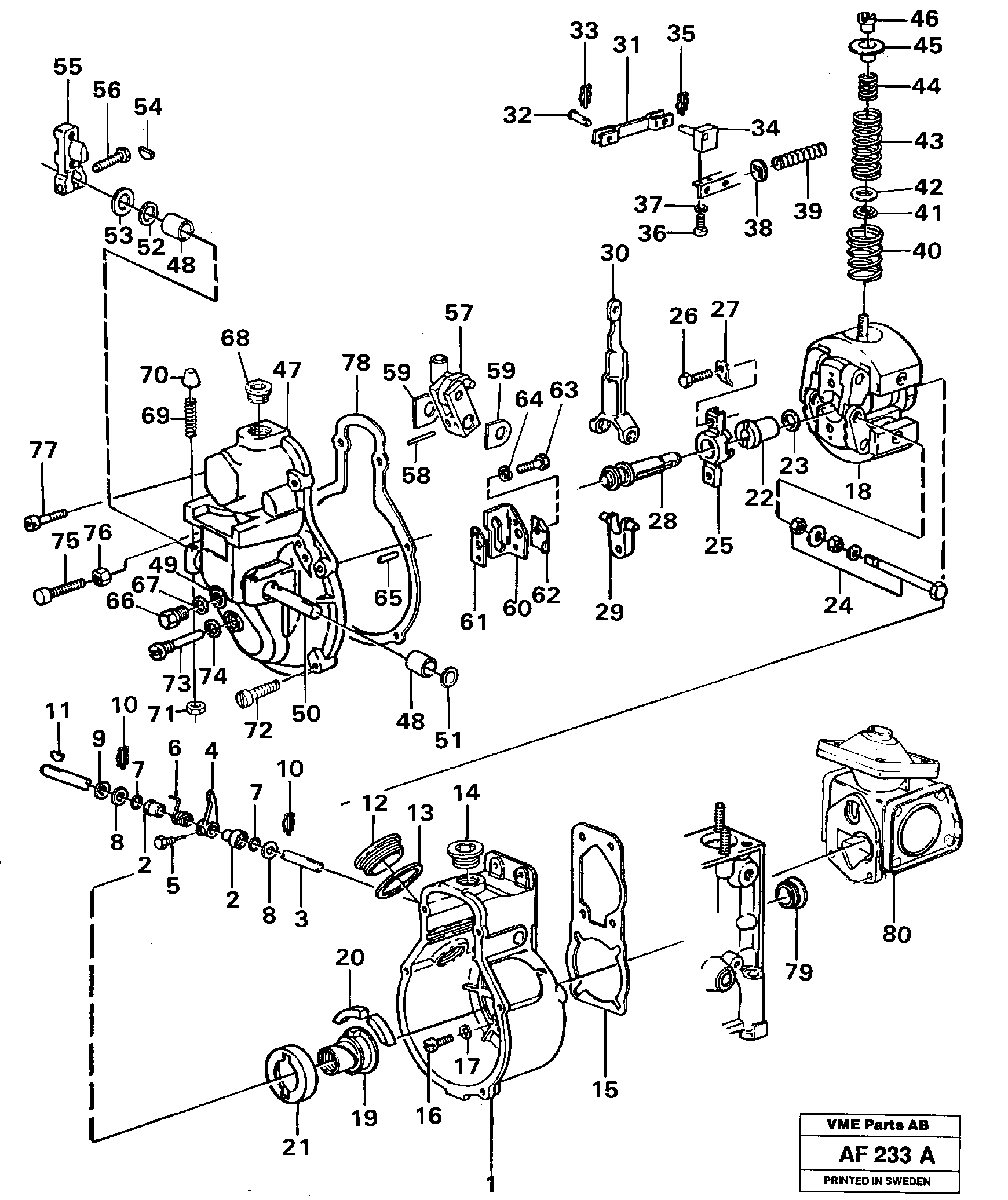 Centrifugal governor.  TD 102 GC / KCE — volvo parts diagram