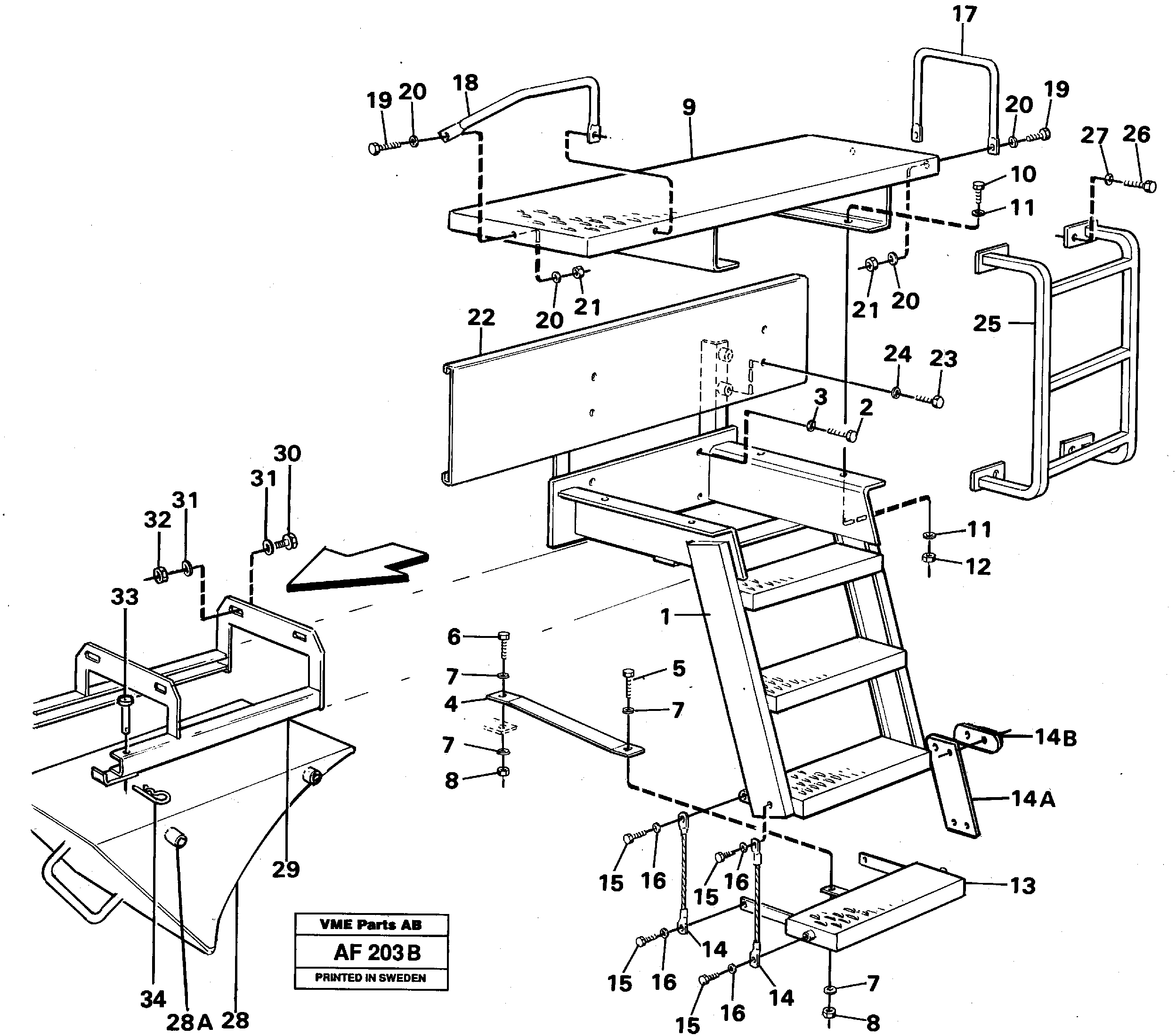 Foot step — volvo parts diagram