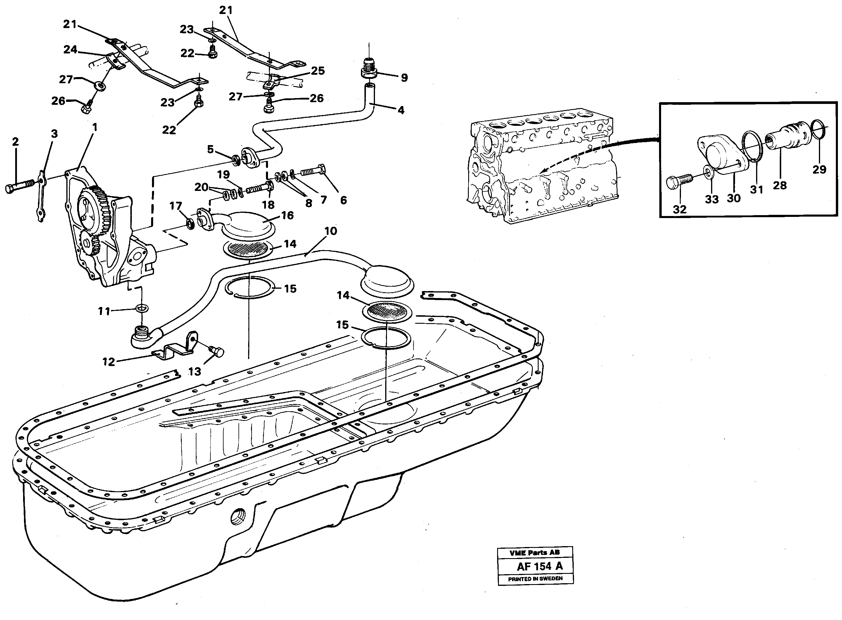 Lubricating system. TD 102 GC / KCE — volvo parts diagram