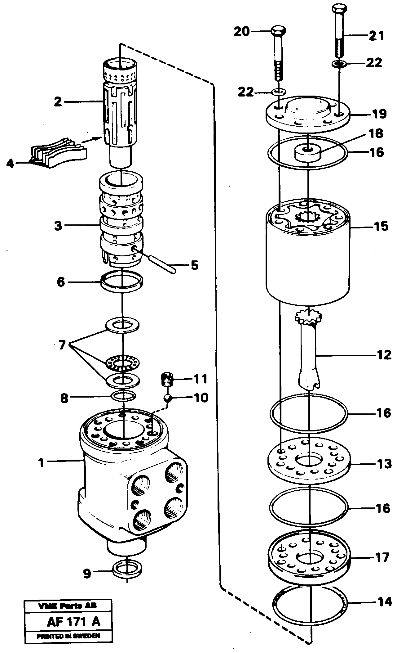 Steering unit — volvo parts diagram