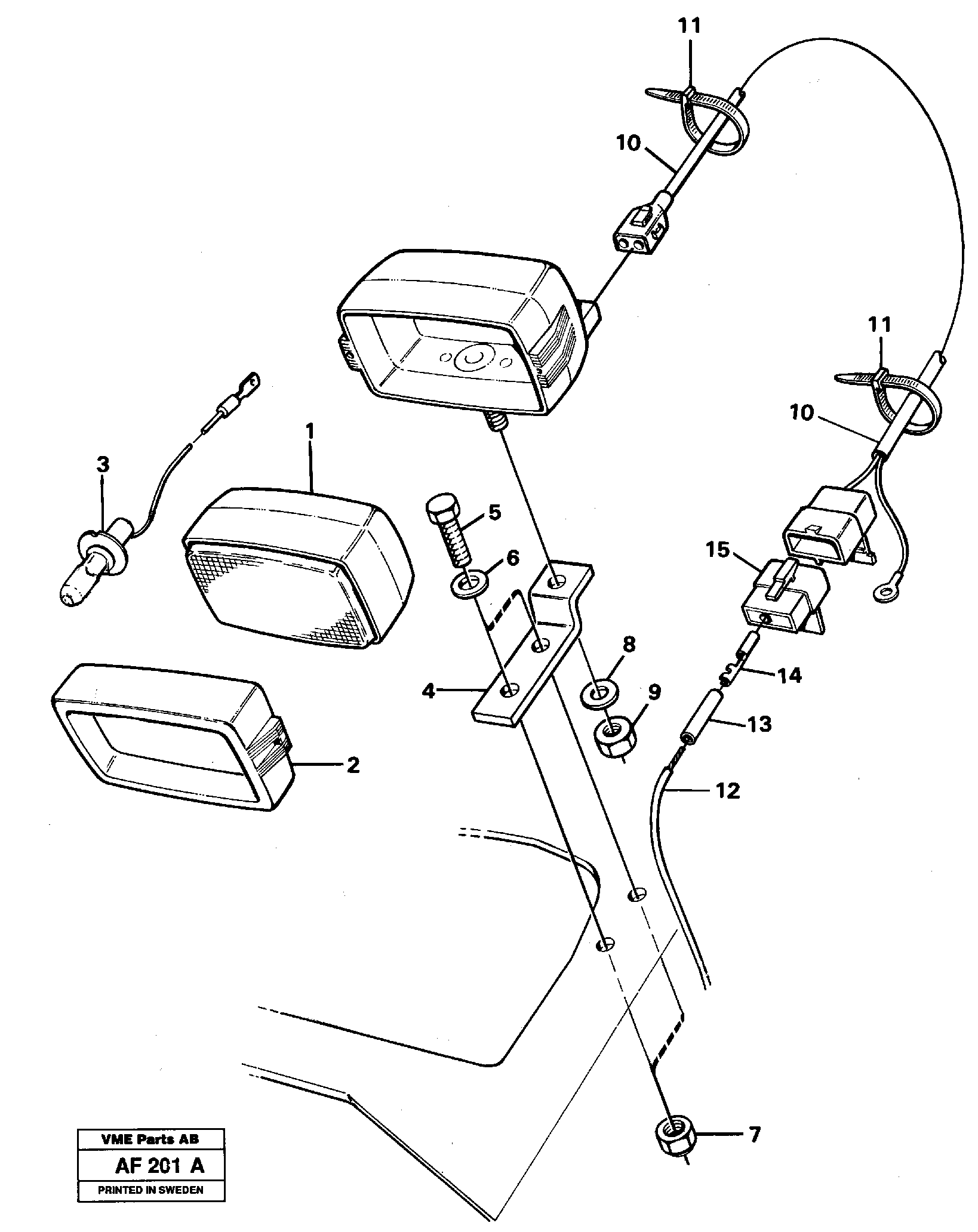 Attachment light. 91865 — volvo parts diagram