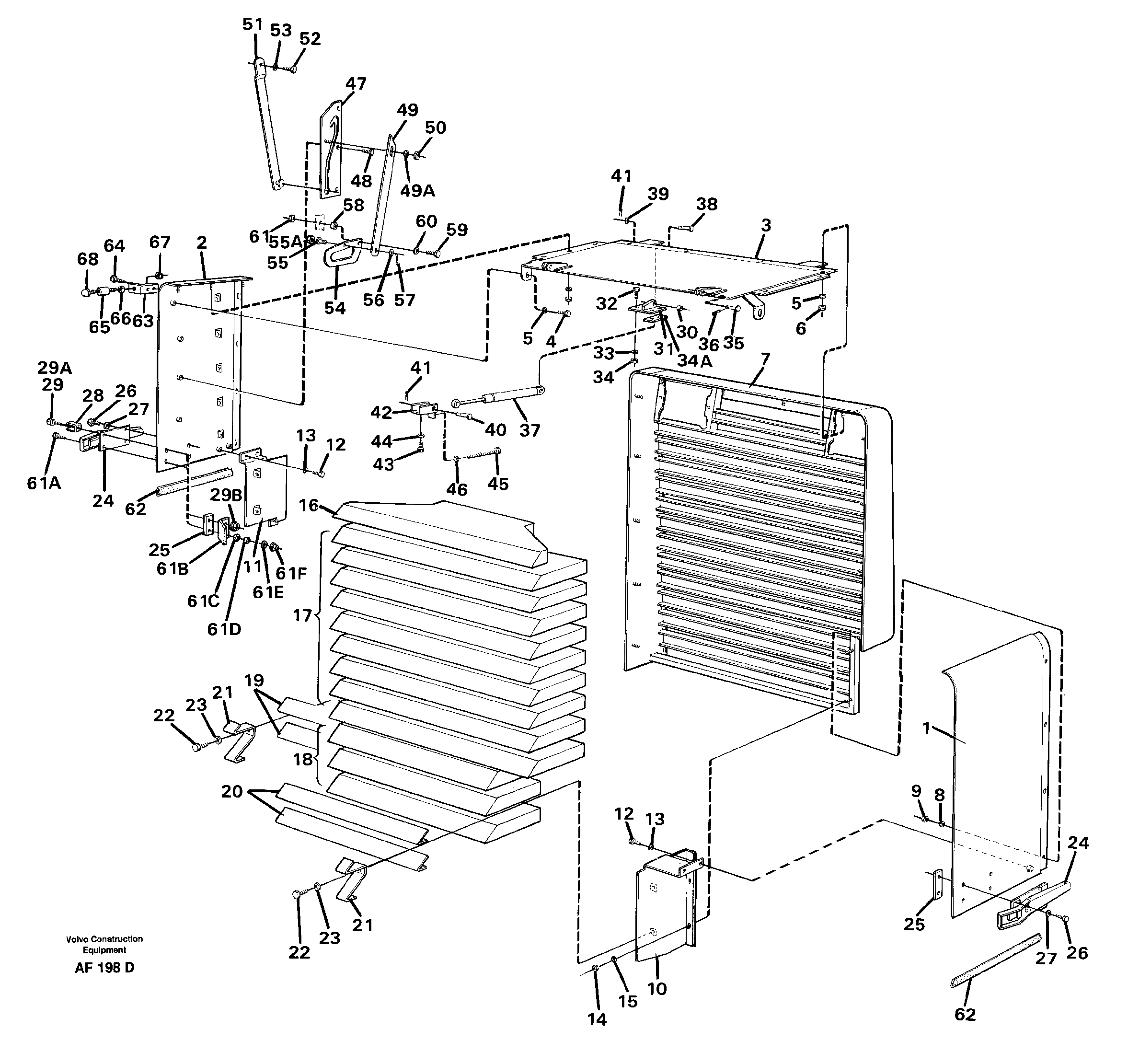Radiator casing — volvo parts diagram