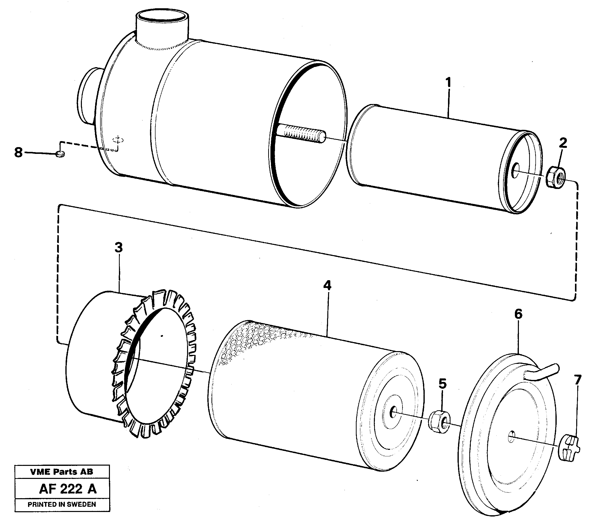 Air filter.  TD 102 GC / KCE — volvo parts diagram